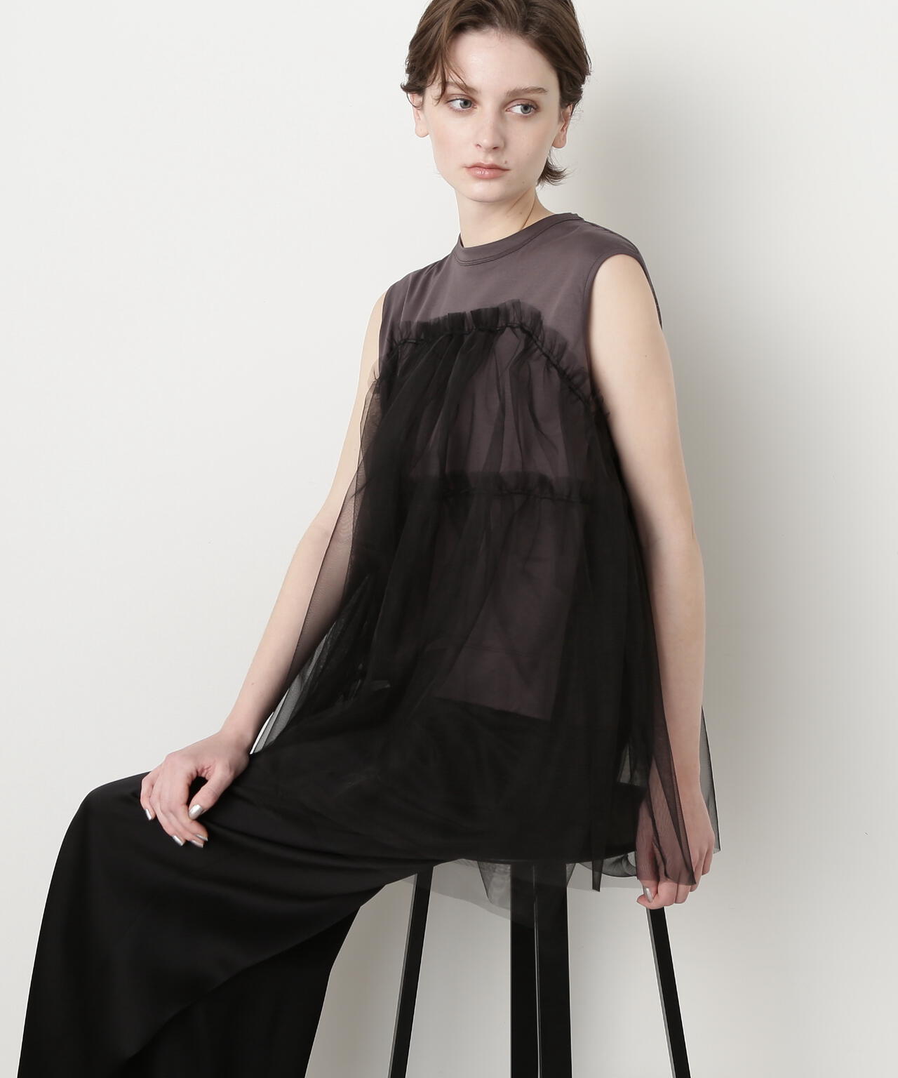 【STORY 8月号掲載商品】Tulle Combination Tops