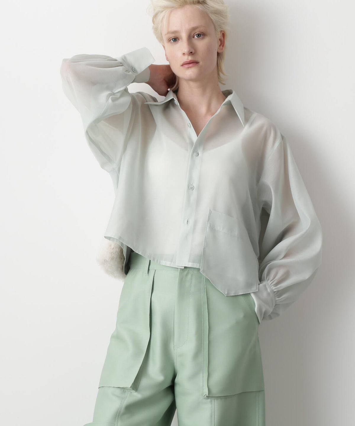 Fur Trim Combination Blouse