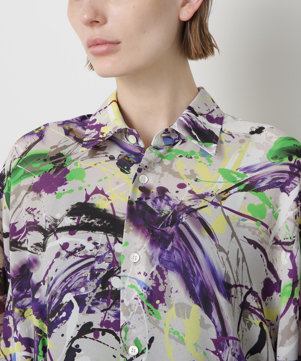 Printed Belted Bige Ste Shirts