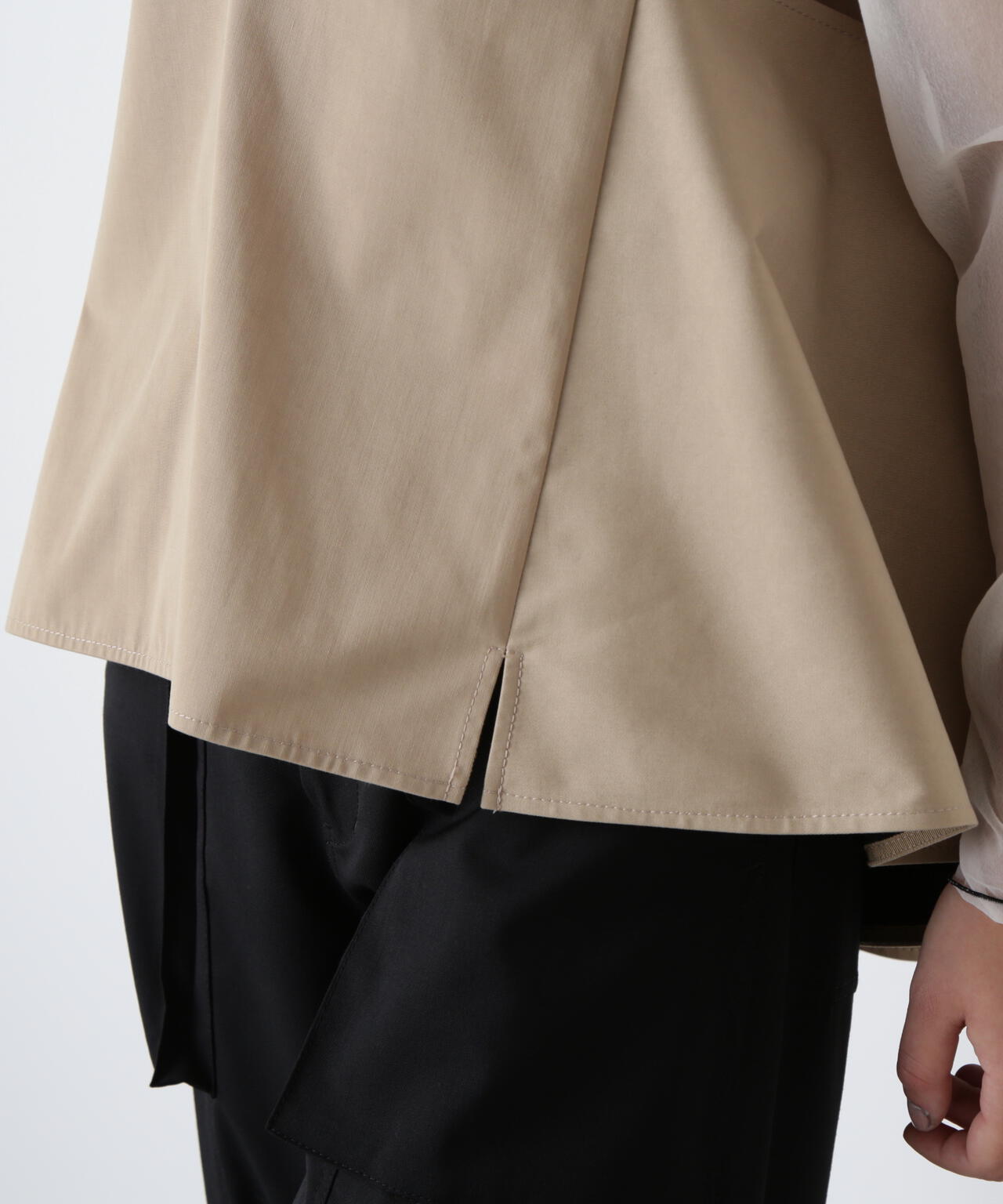 Back Peplum Gilet Blouse