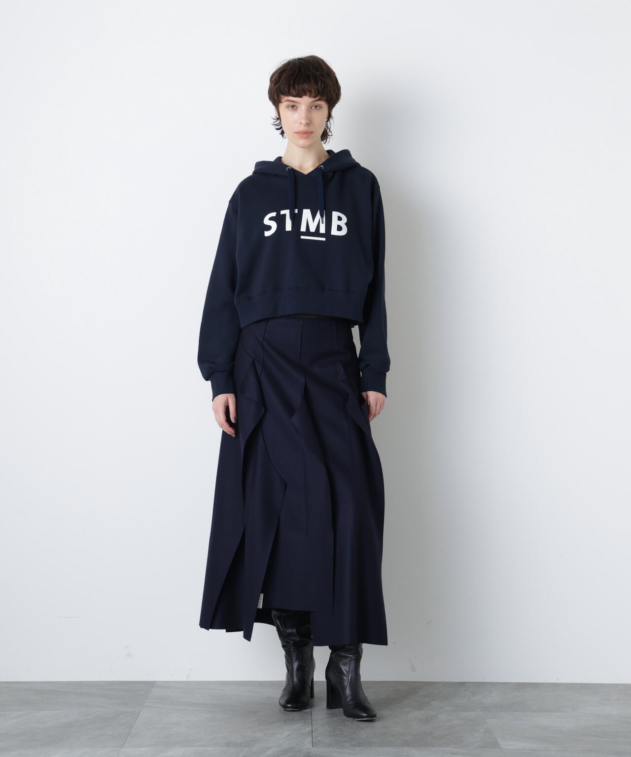 Jersey Melton Skirt