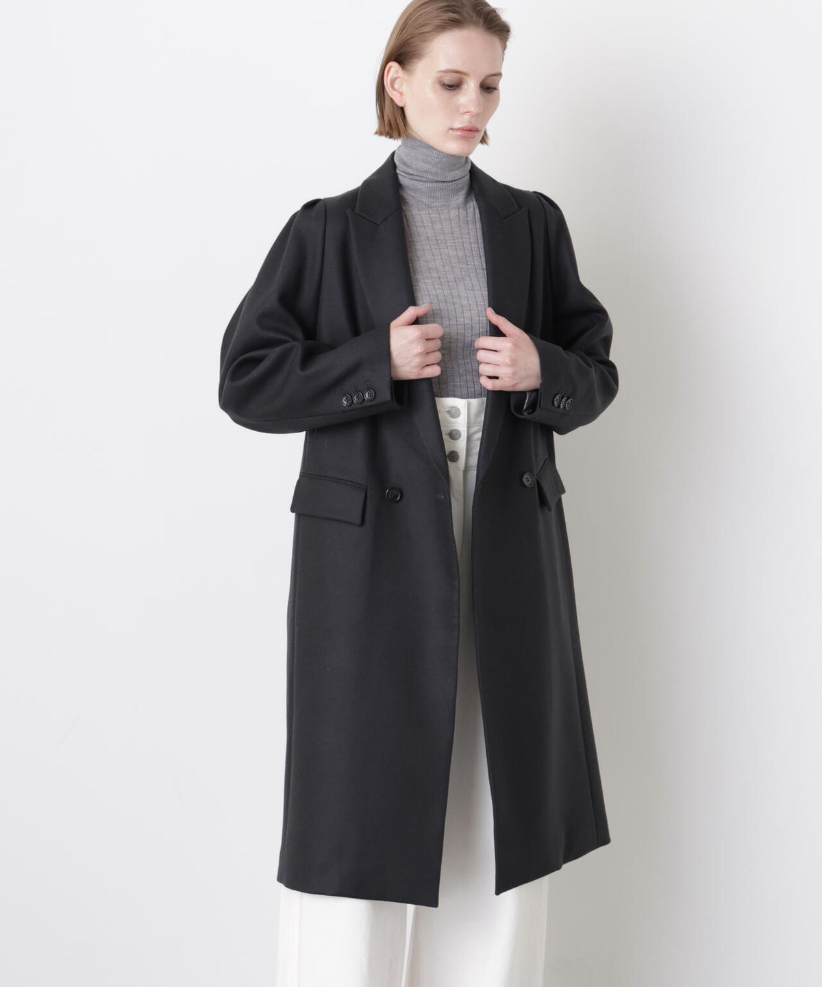 Constructed Sleeve Chester Coat