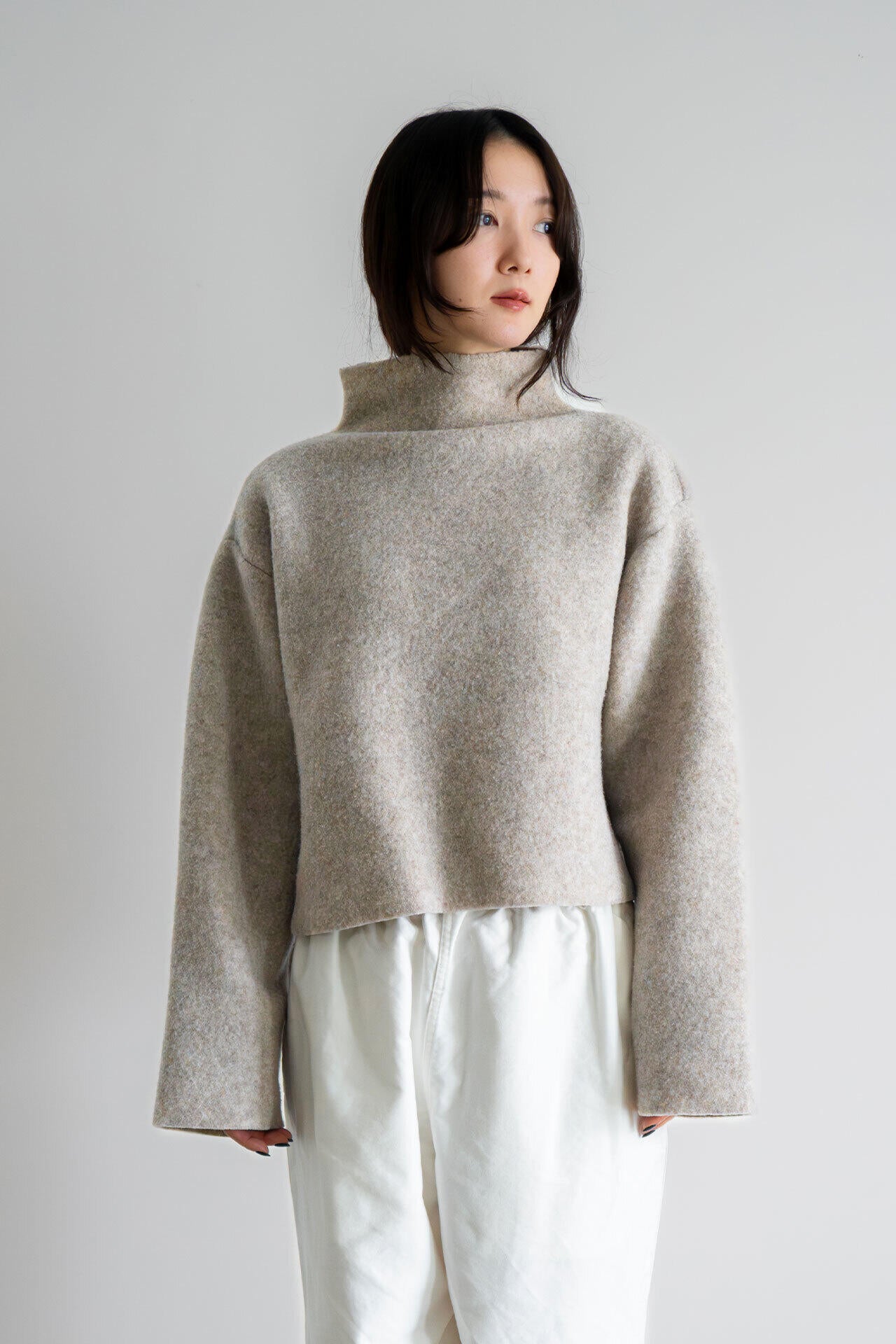 ［別注］quitan / WOOL BOTTLENECK KNIT