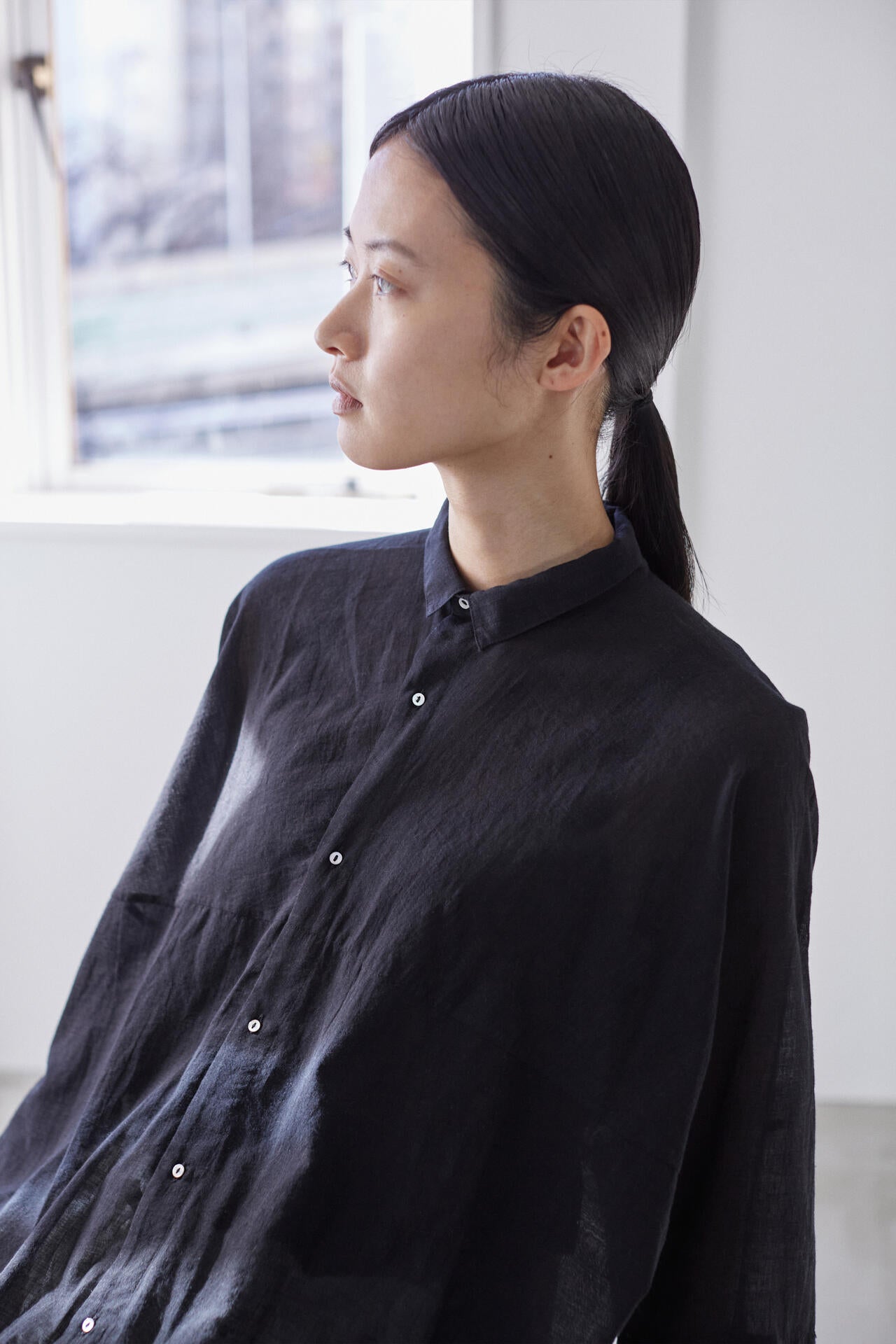 quitan / JAMDANI KHADI AO DAÏ LONG SHIRT