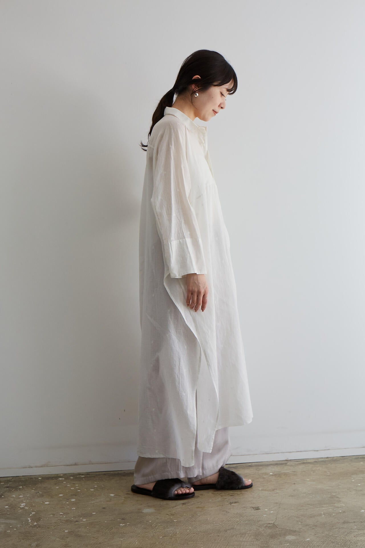 quitan / JAMDANI KHADI AO DAÏ LONG SHIRT