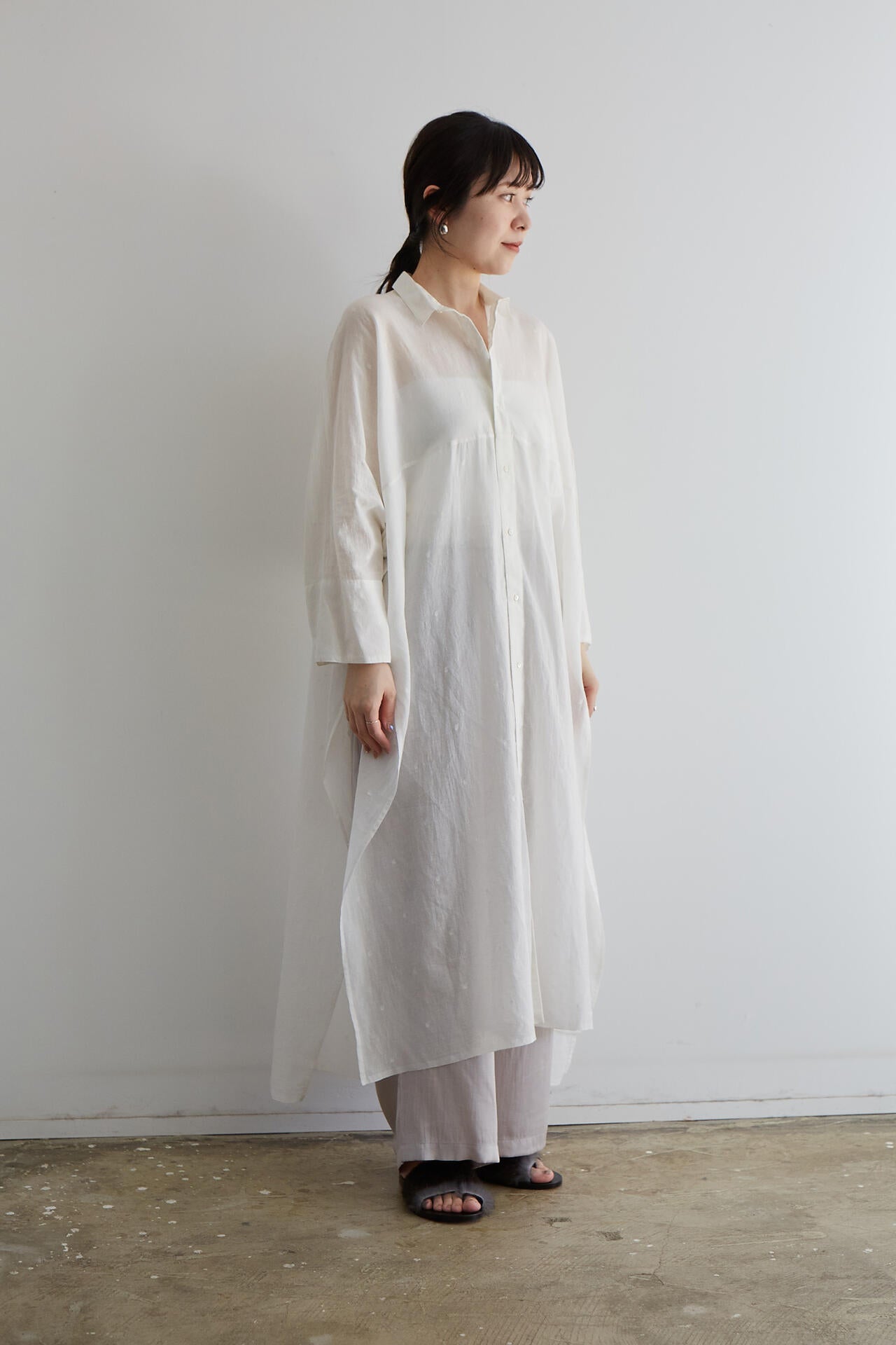 quitan / JAMDANI KHADI AO DAÏ LONG SHIRT