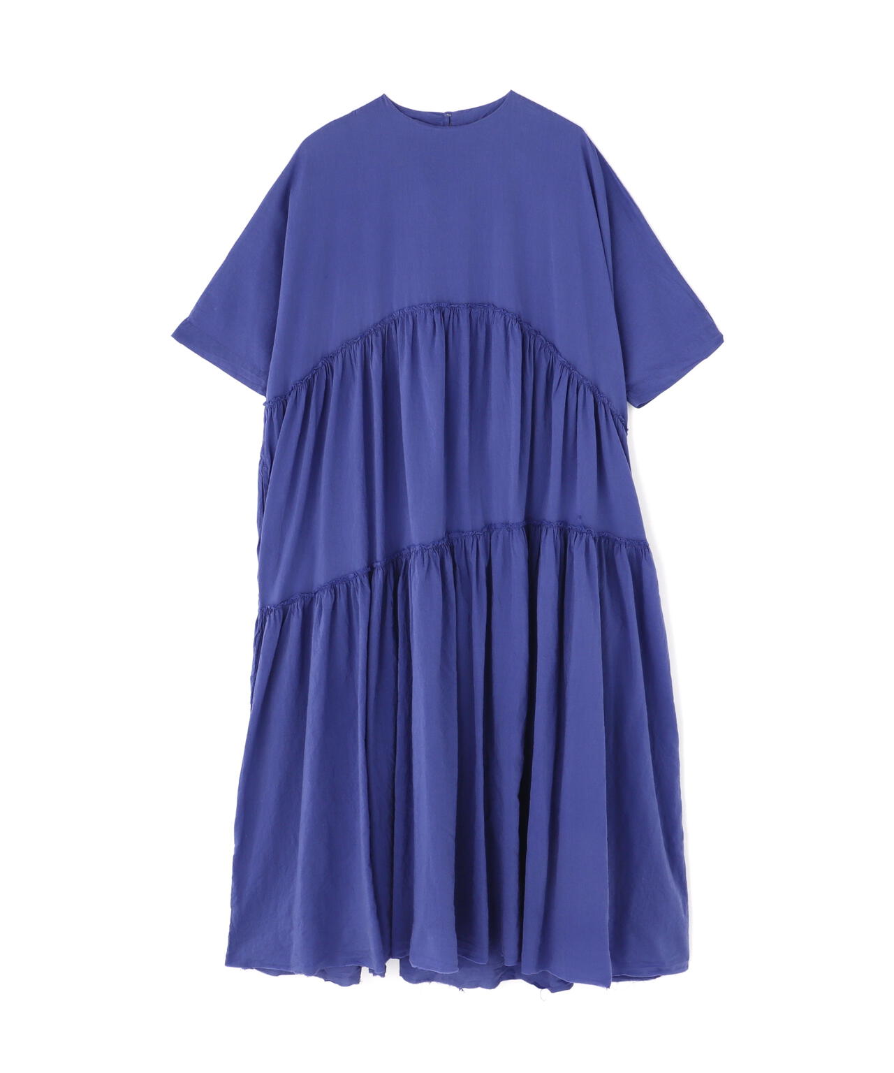 quitan / KHADI COTTON SILK SQUEESED TIRED DRESS