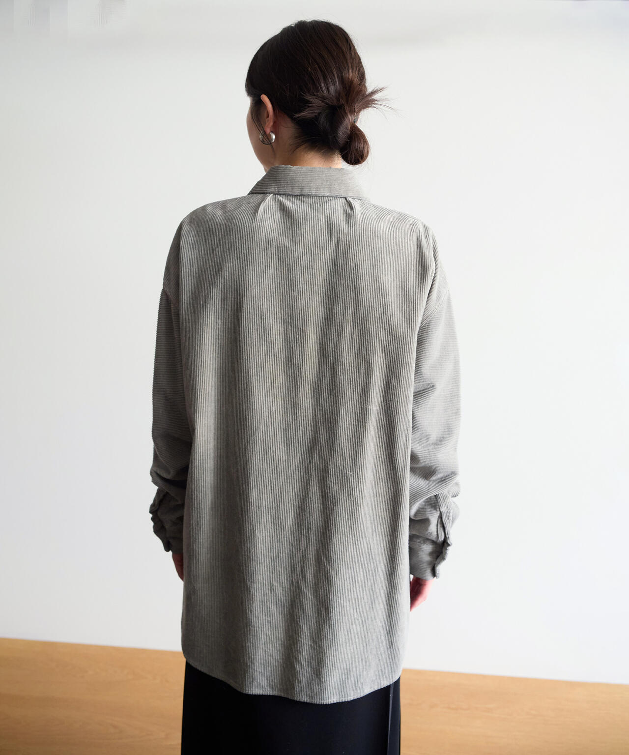 quitan / COTTON LINEN CORDUROY WIDE REGULAR COLLAR SHIRT SUIBOKU