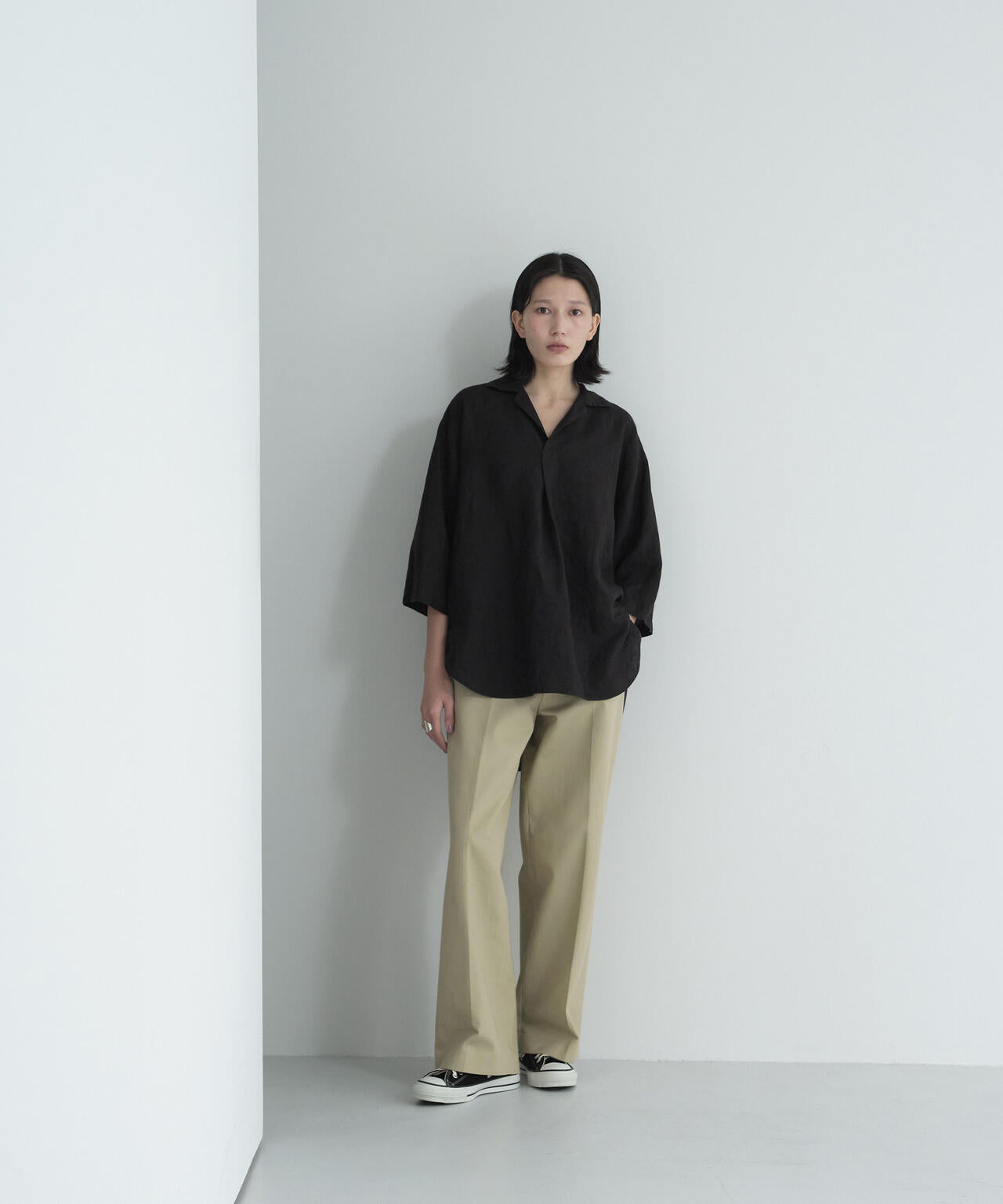 [別注]quitan / LINEN CANVAS MARINIÈRE BLOUSE