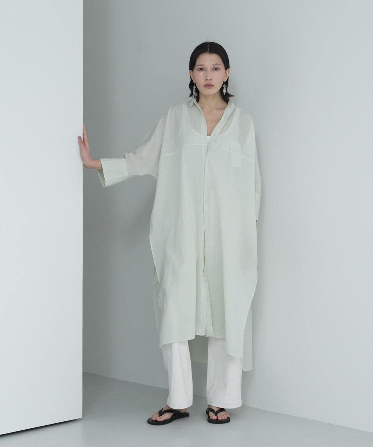 [別注]quitan / COTTON KHADI AODAI LONG SHIRTS