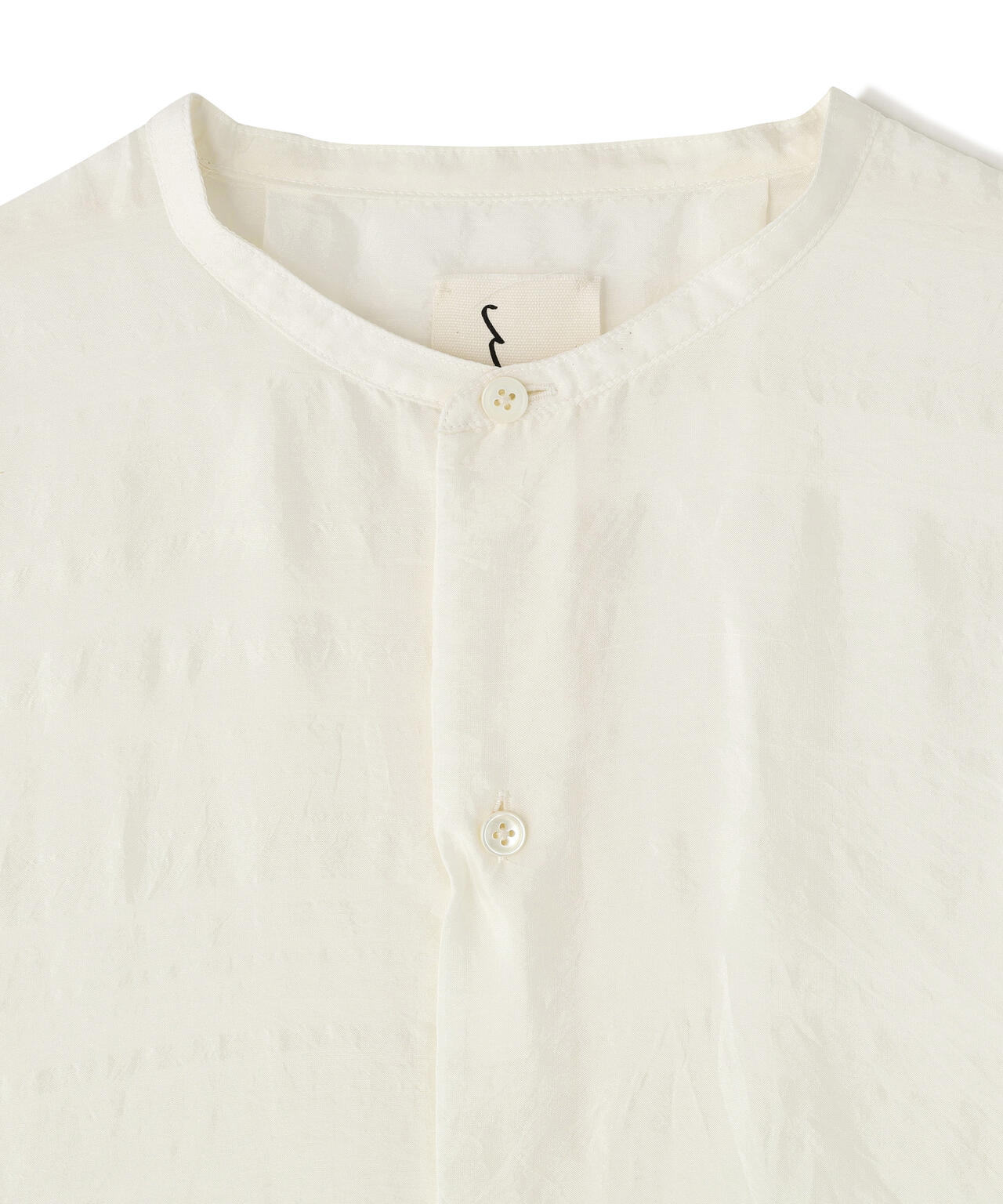 quitan /  SILK KHADI BAND COLLAR 3/4 SHIRT
