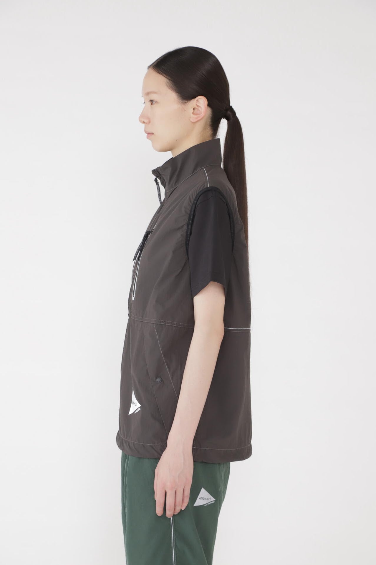 GRAMICCI × and wander brushed nylon vest
