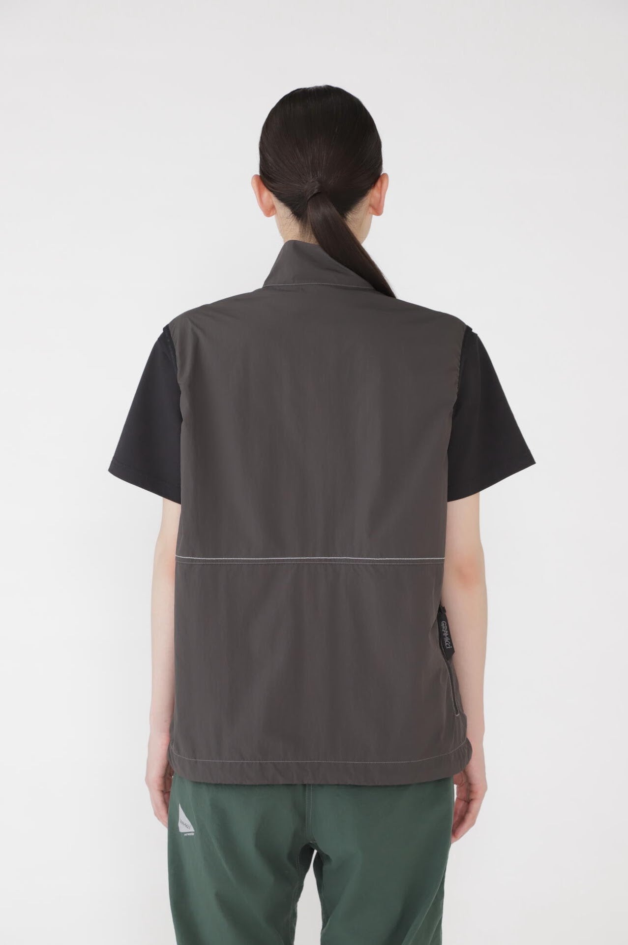 GRAMICCI × and wander brushed nylon vest