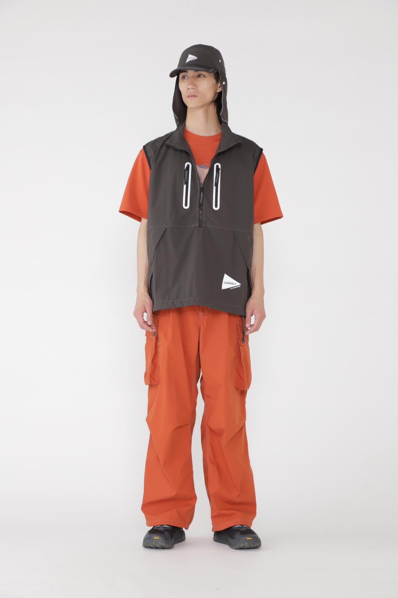 GRAMICCI × and wander brushed nylon vest