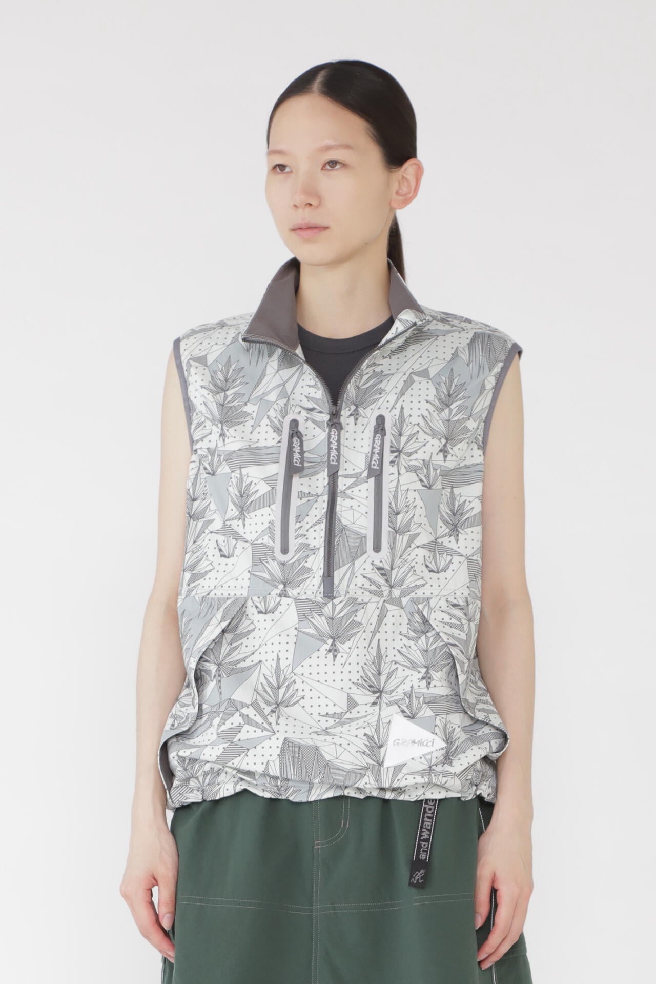 GRAMICCI × and wander brushed nylon vest