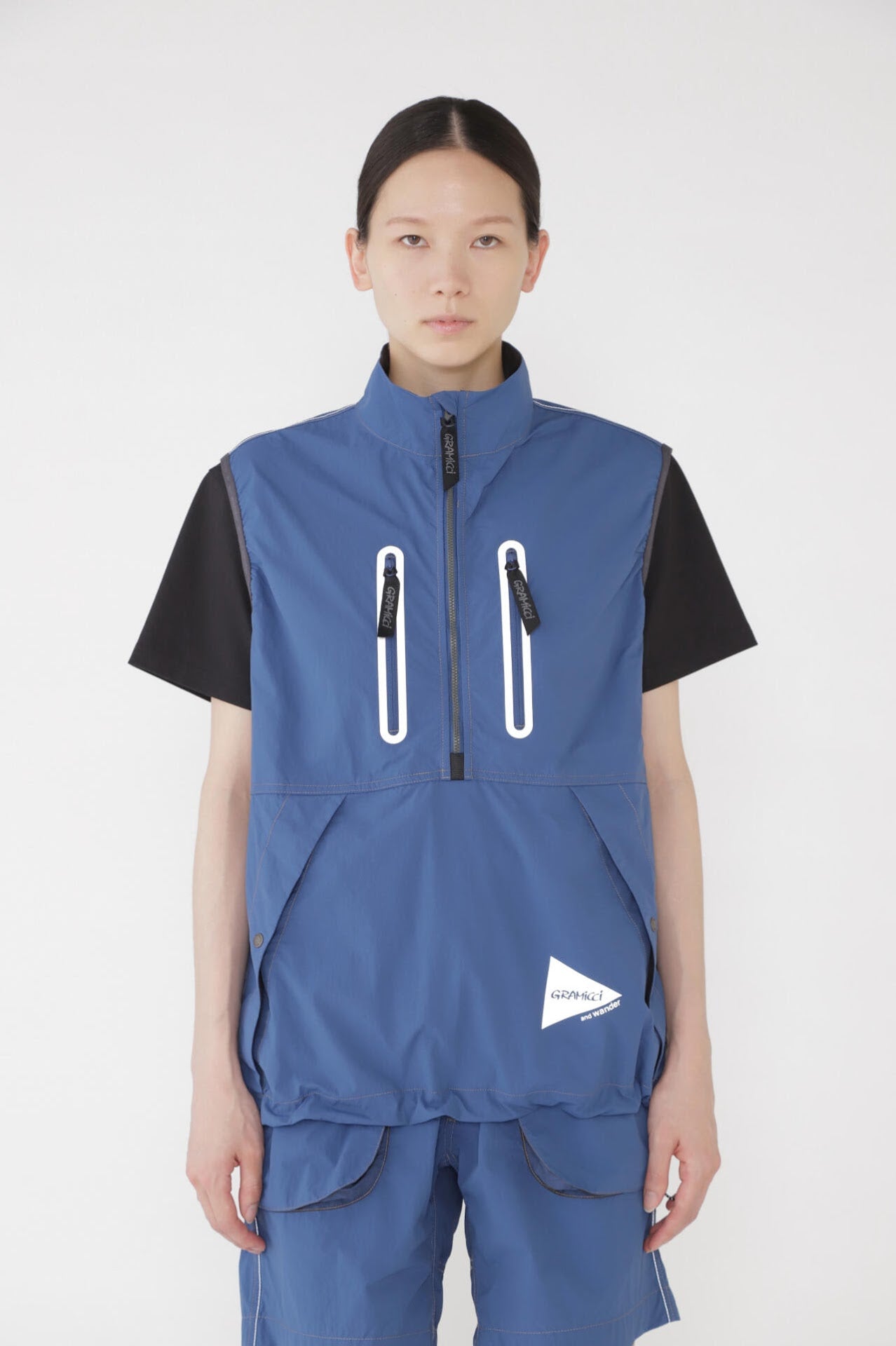 GRAMICCI × and wander brushed nylon vest