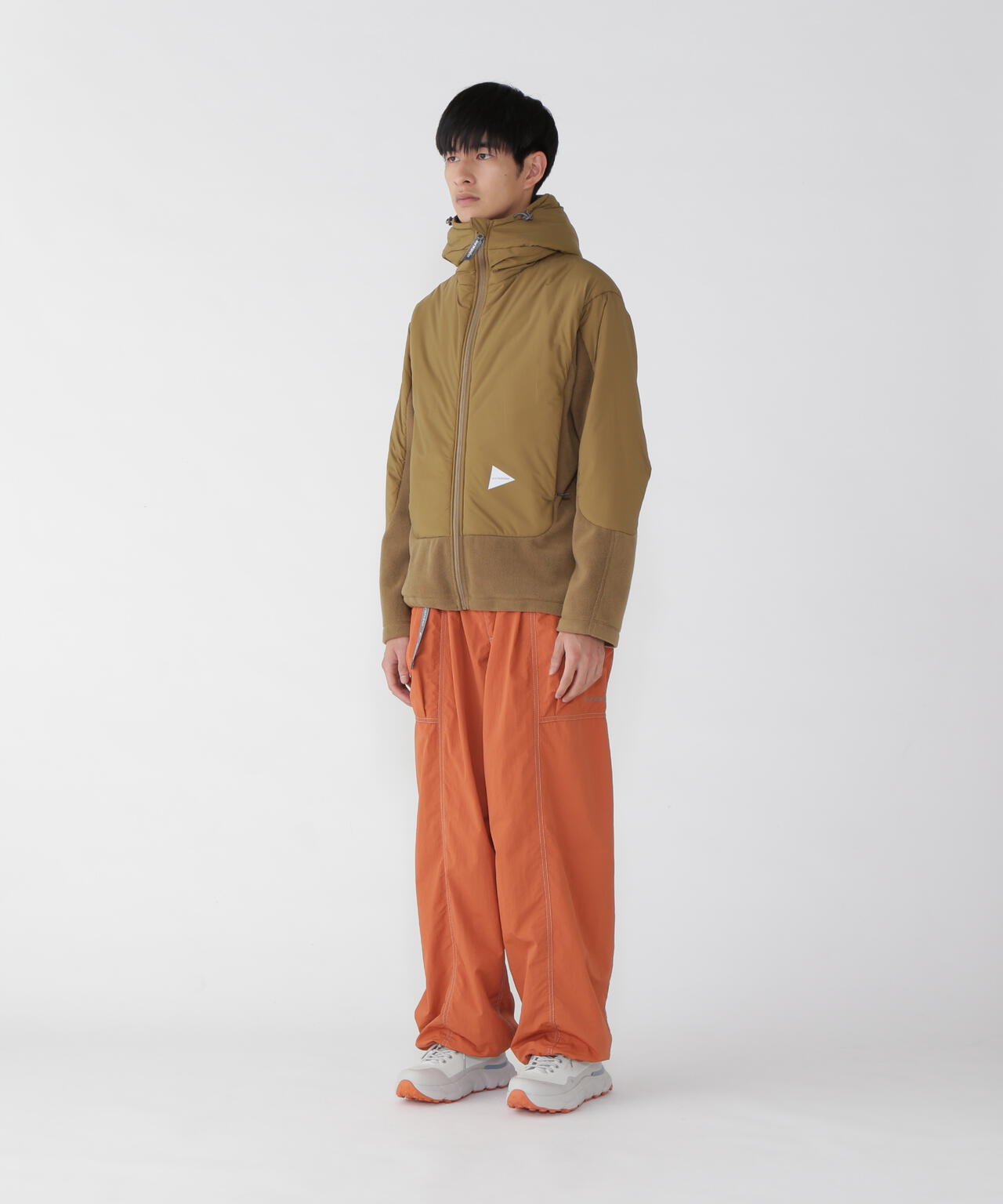 crinkled nylon pants