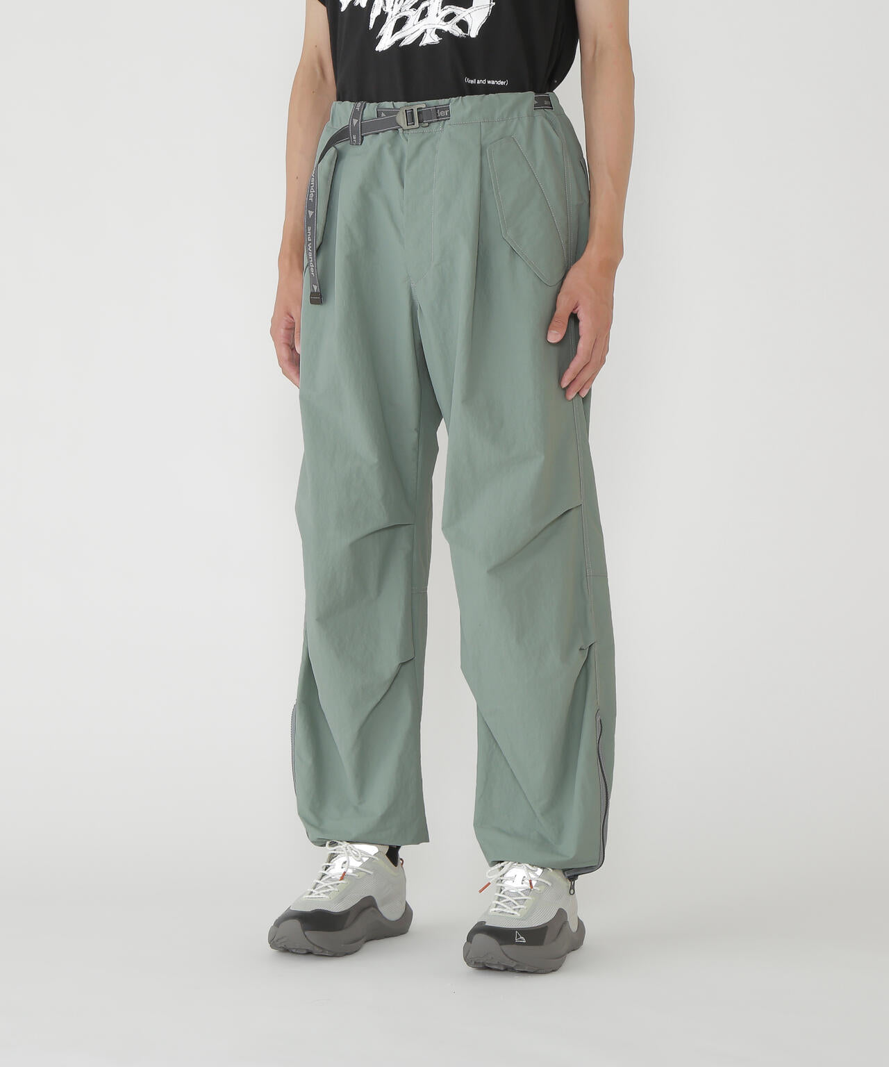 ottomancloth side zip hem pants