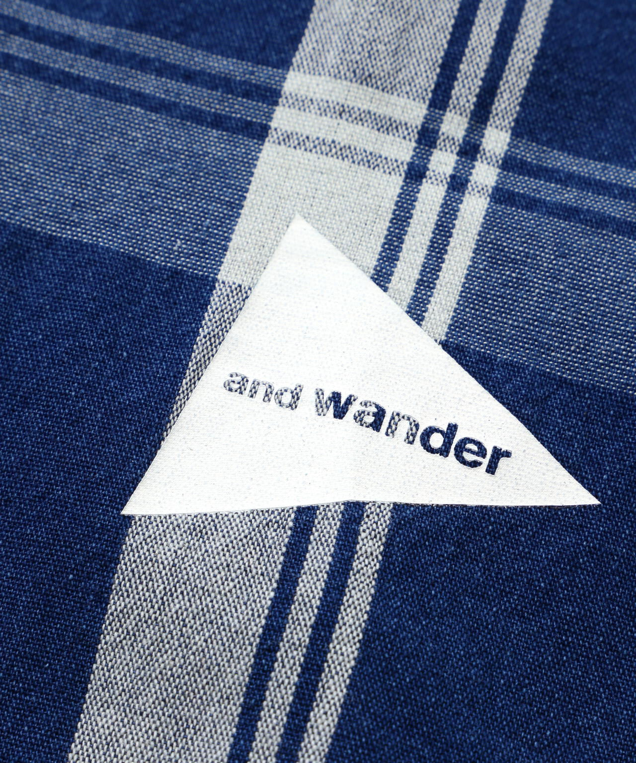 indigo check SS shirt (M)