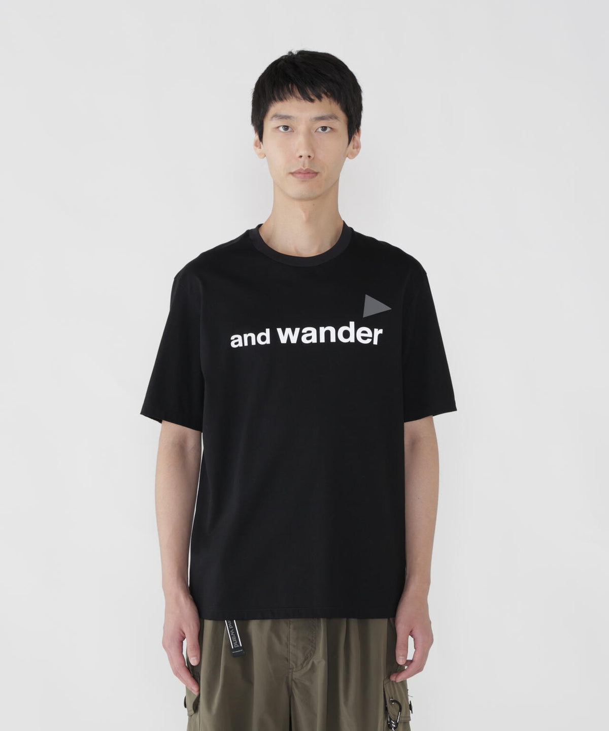 and wander Ref T (M) | コットン リフレクター ロゴ Tシャツ