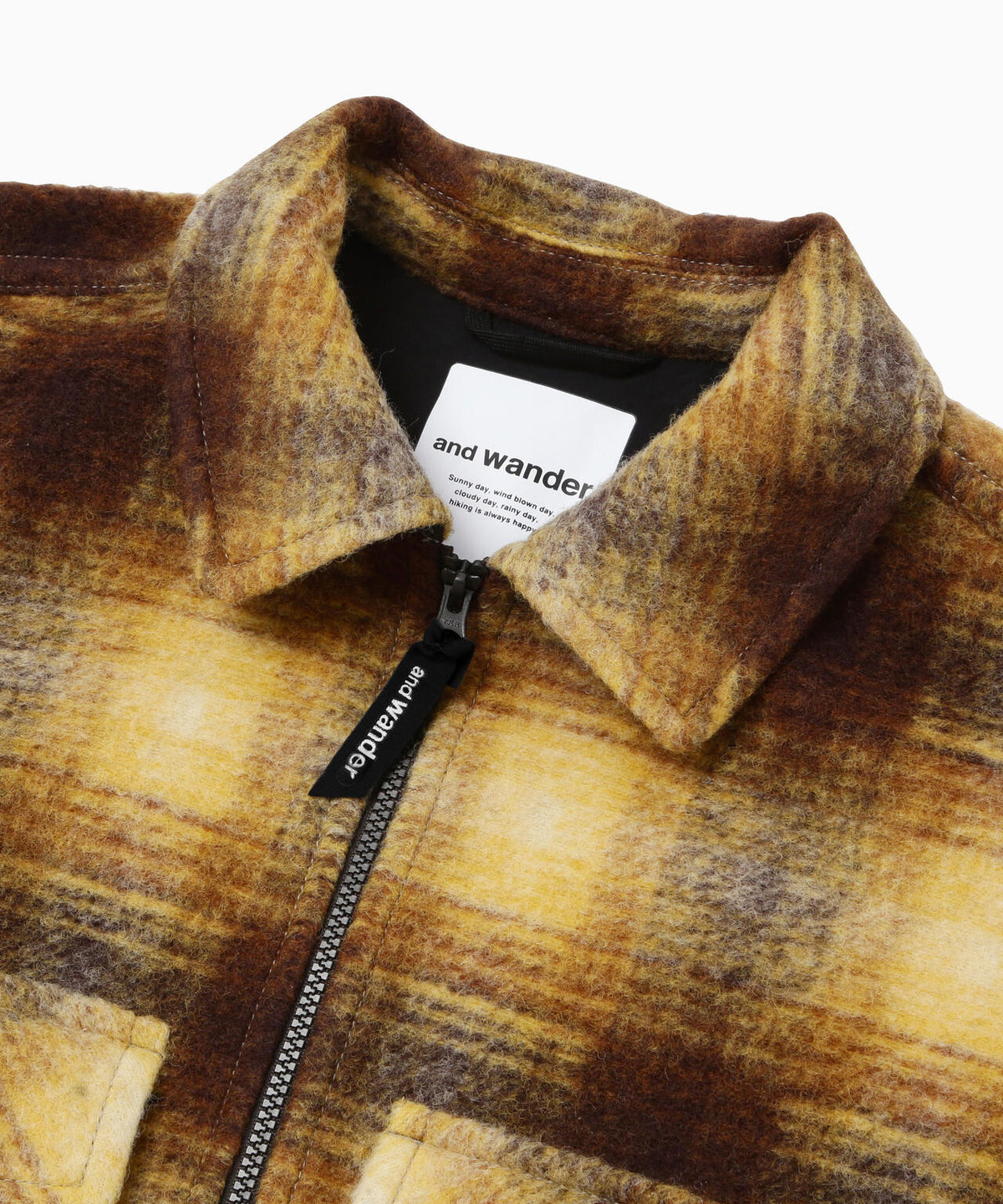 wool shaggy check zip jacket | ウール シャギー チェック ジップ ジャケット