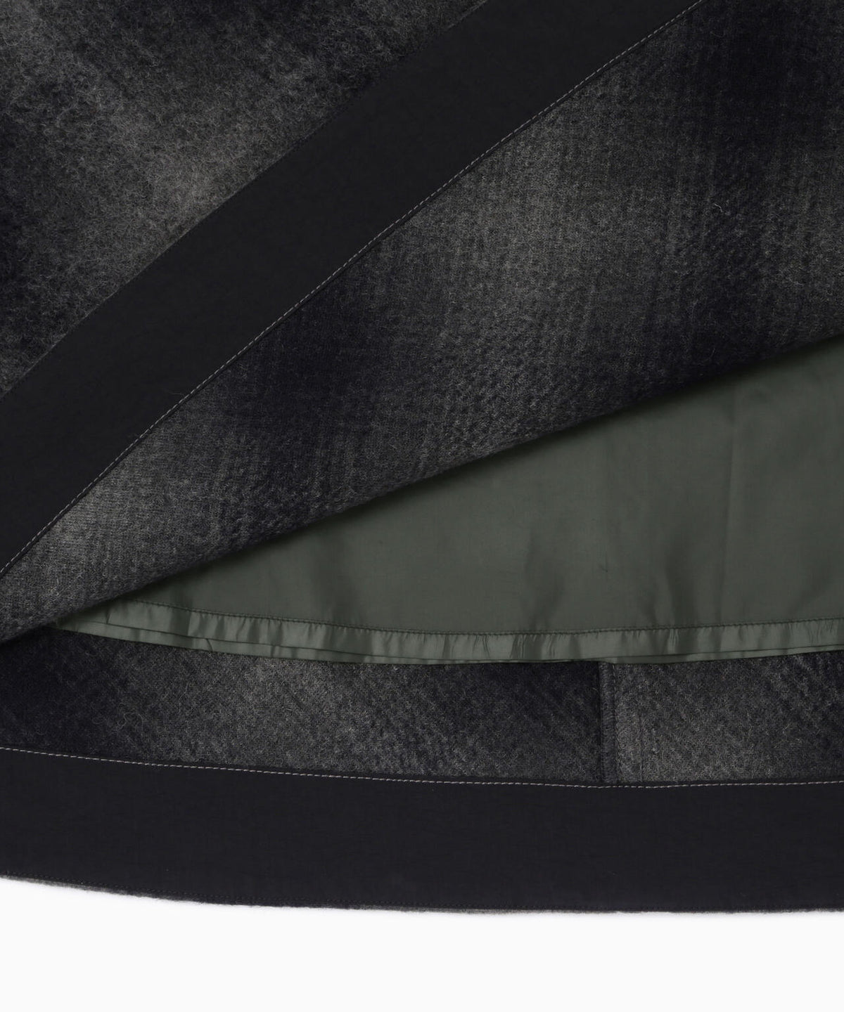 wool shaggy check skirt (W) | ウール シャギー チェック スカート
