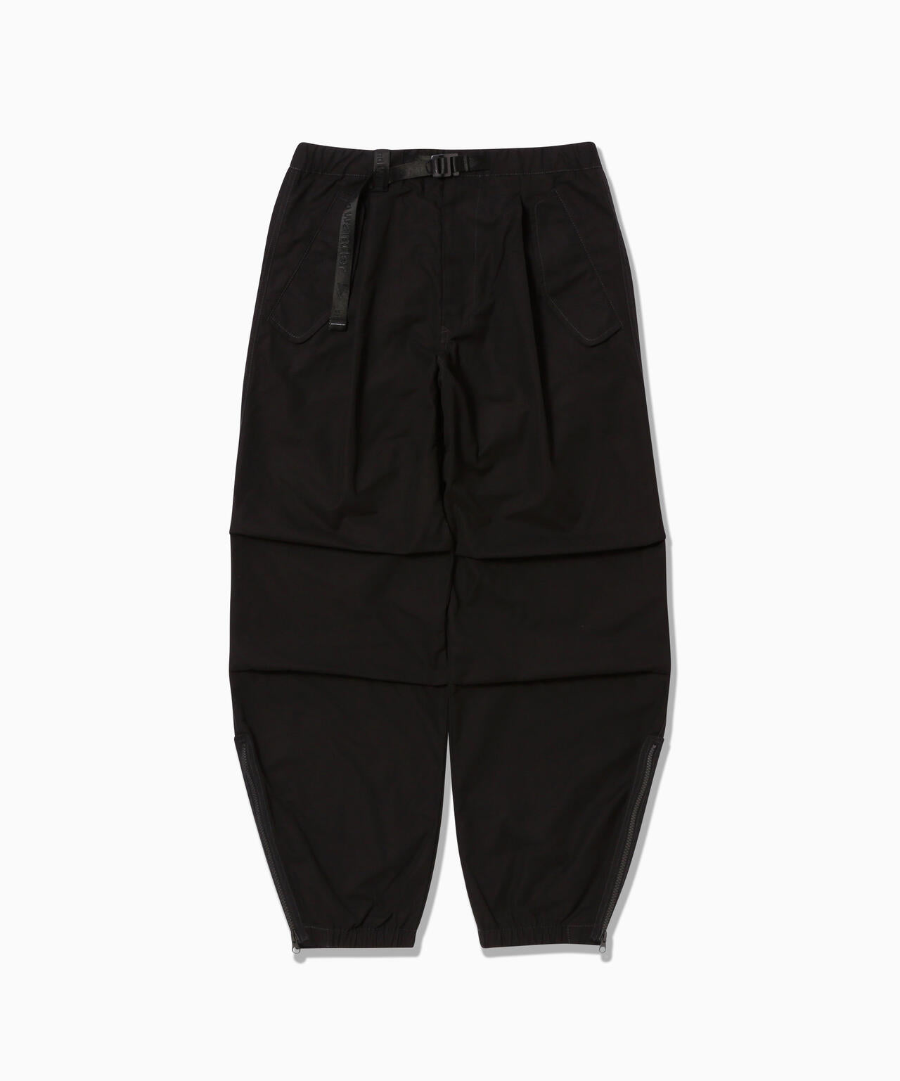 high count cloth side zip hem pants