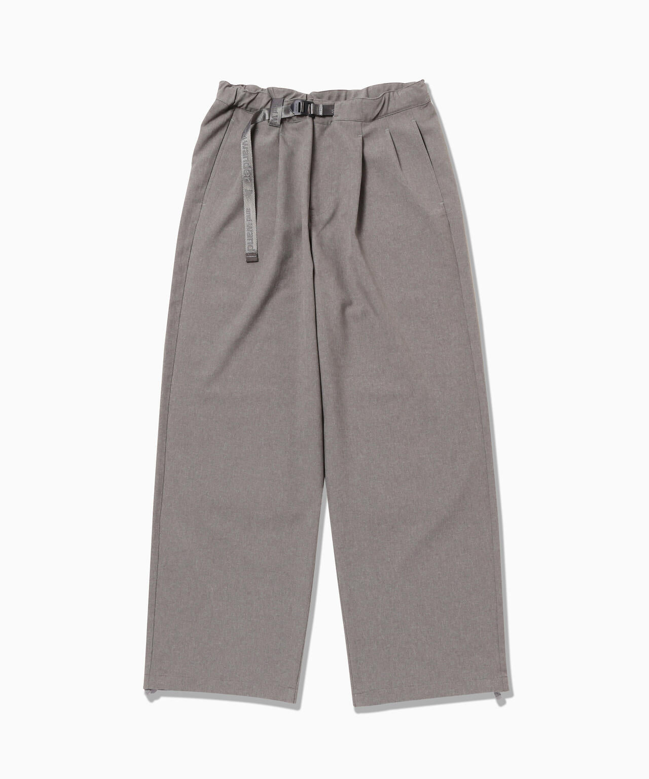 PE melange twill wide pants