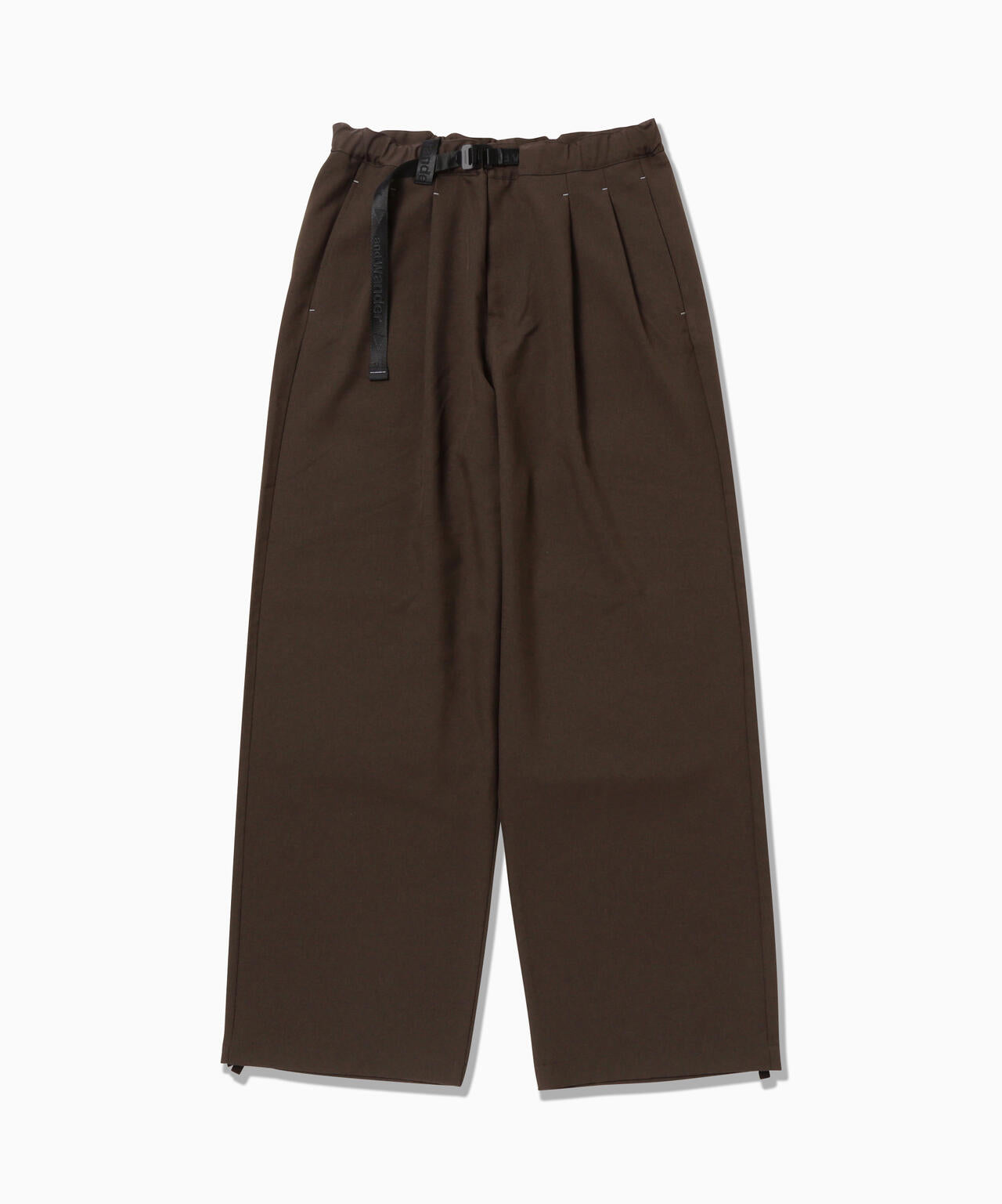 PE melange twill wide pants