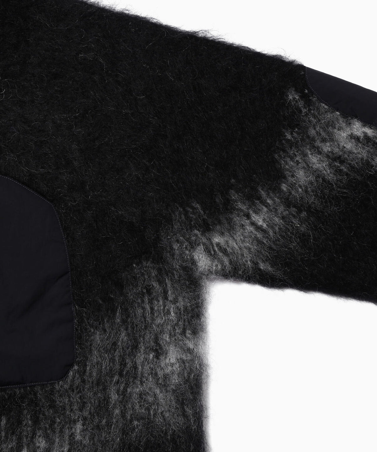 jacquard shaggy knit f/z hoodie | ジャカード シャギー ニット フルジップ フーディー