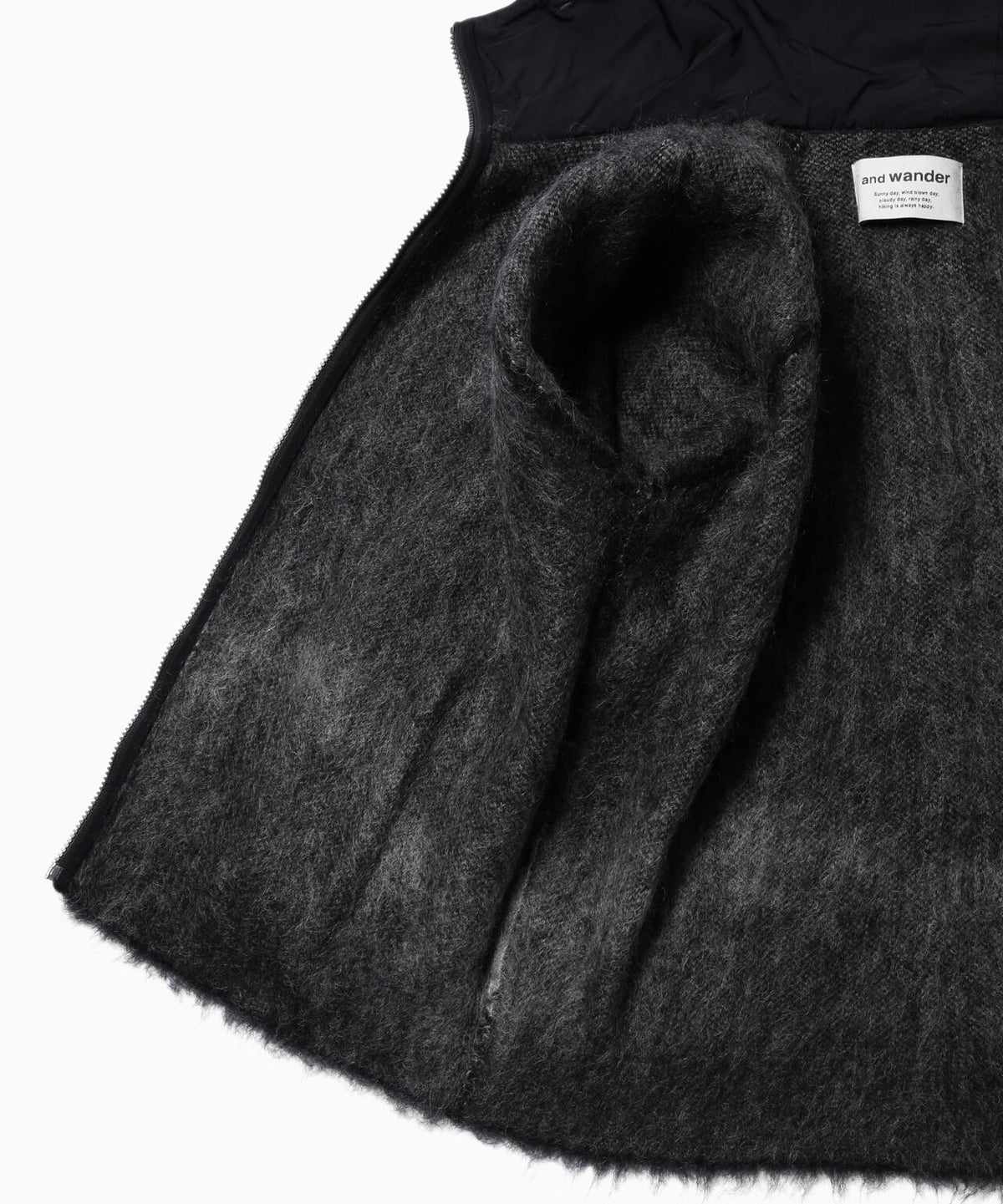 jacquard shaggy knit f/z hoodie | ジャカード シャギー ニット フルジップ フーディー