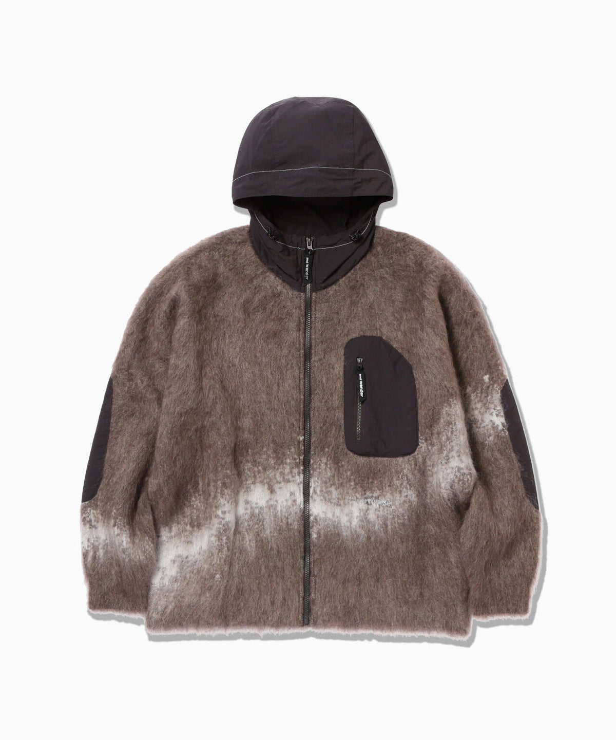 jacquard shaggy knit f/z hoodie | ジャカード シャギー ニット フルジップ フーディー