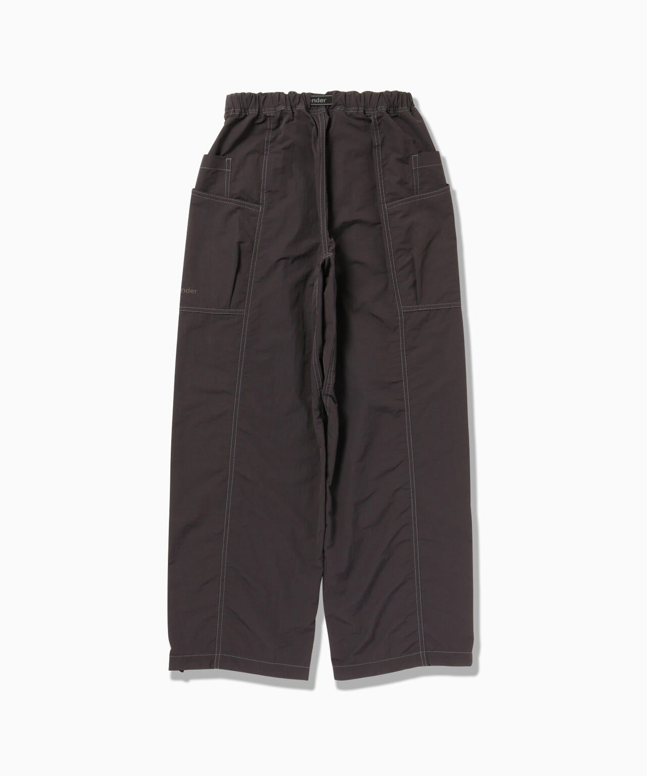 crinkled nylon pants