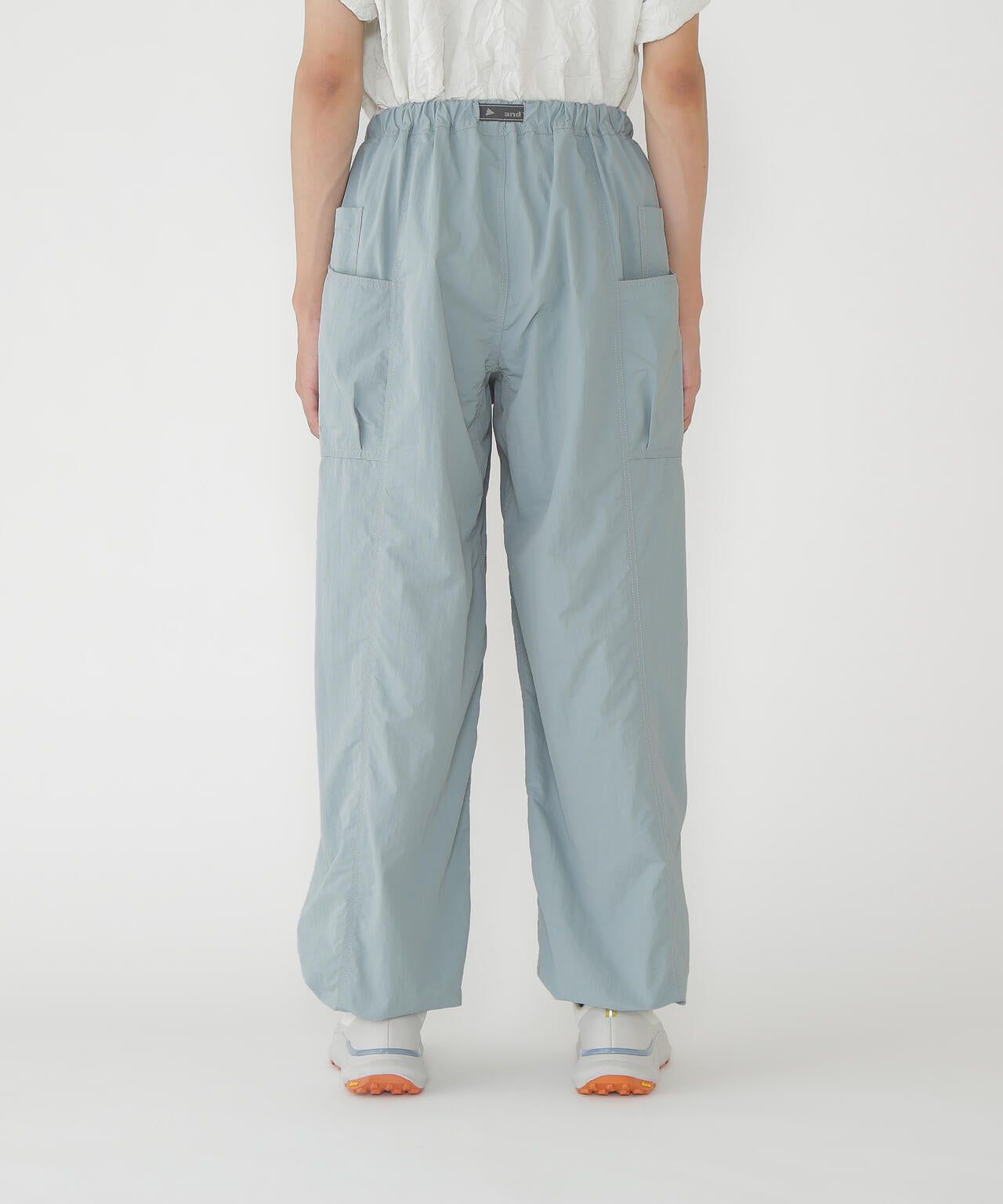 crinkled nylon pants