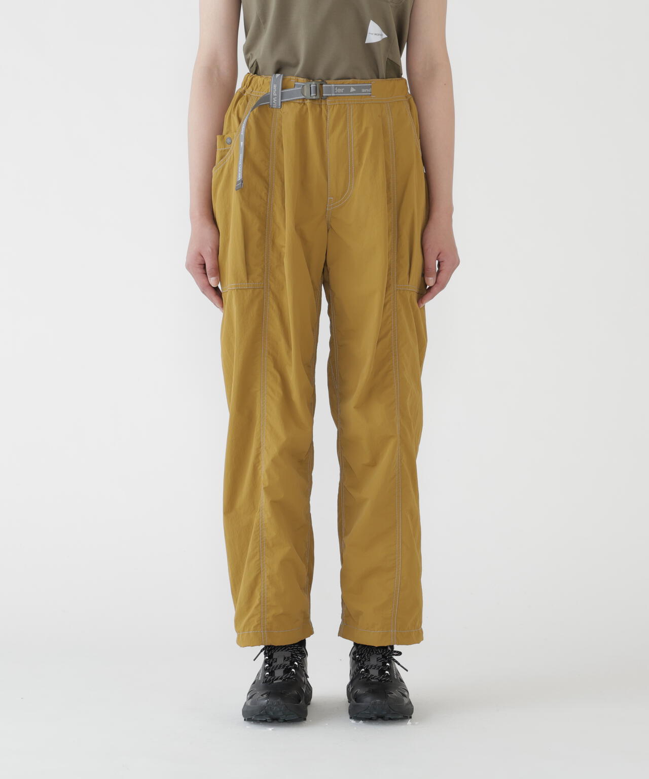 crinkled nylon pants