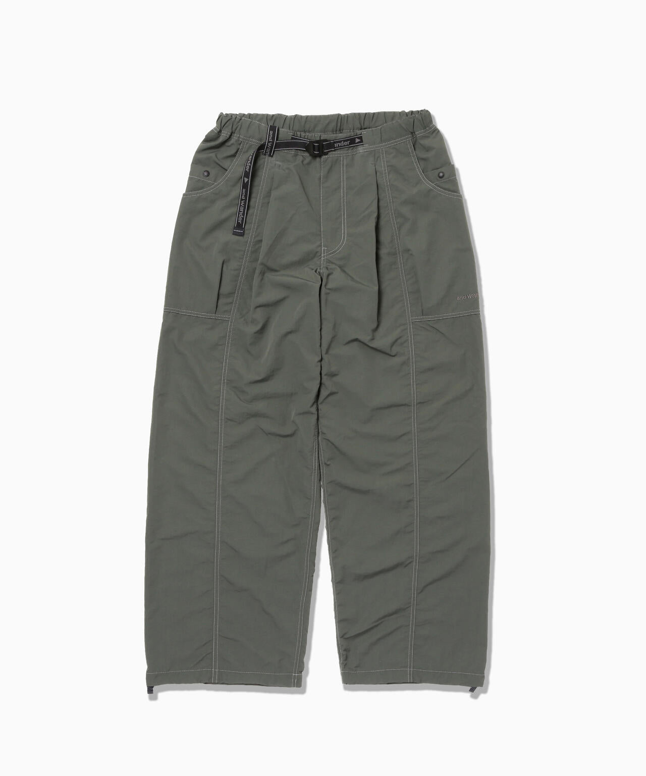 crinkled nylon pants