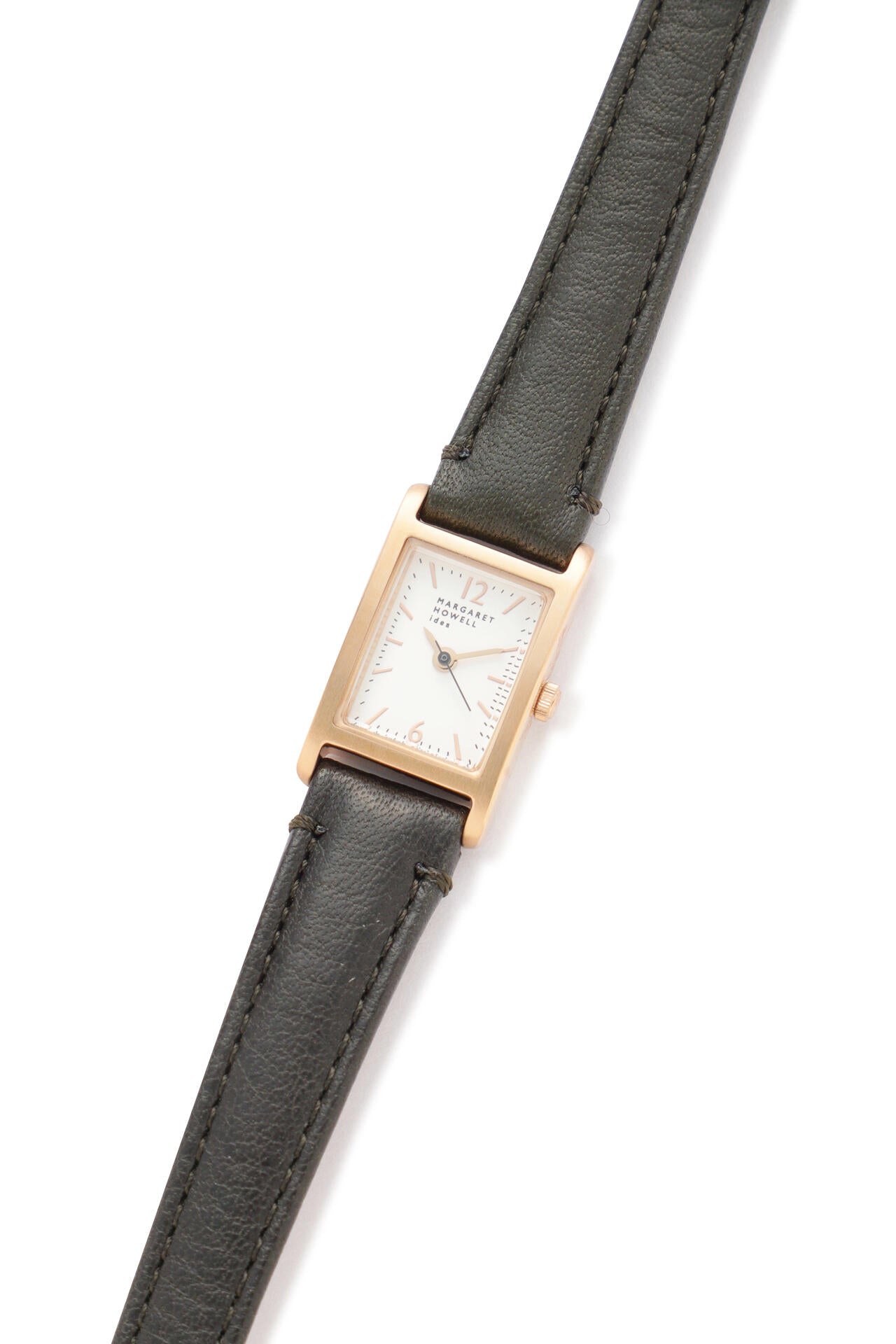 CALF BELT / RECTANGULAR WATCH