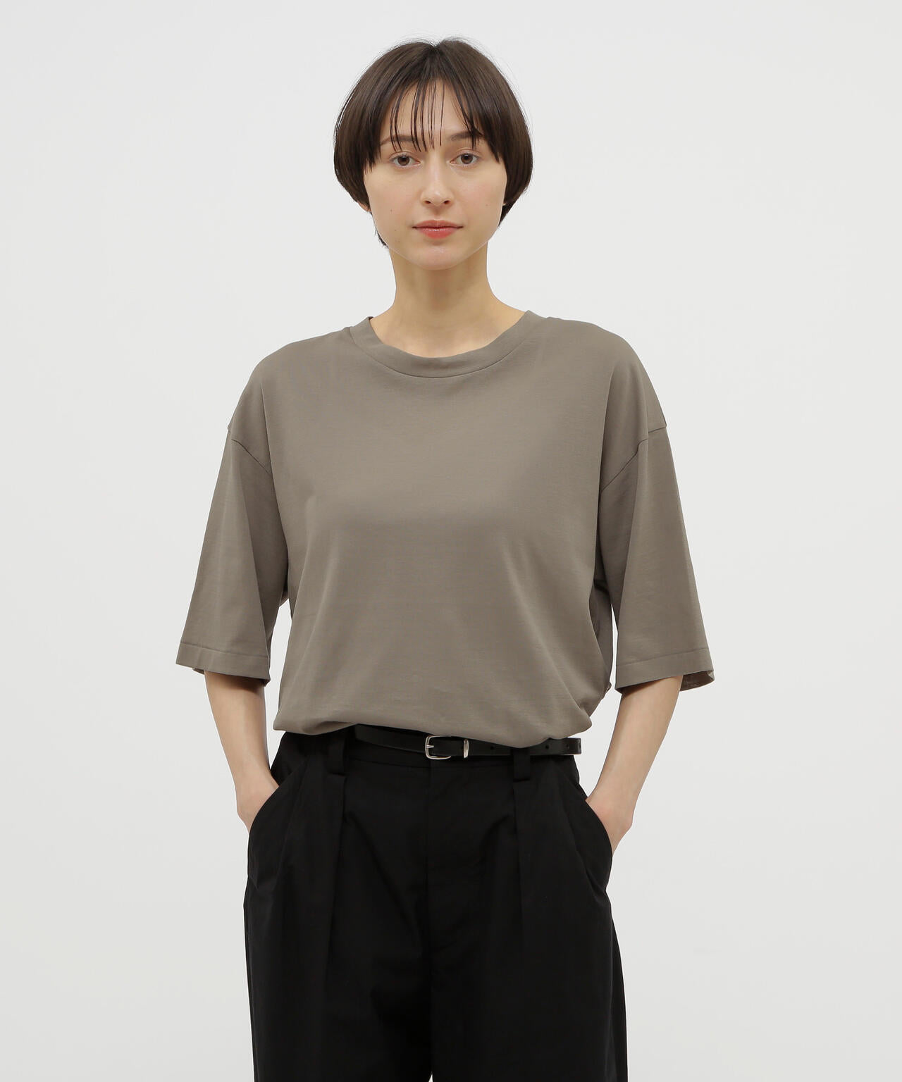 SHEER COTTON JERSEY TOP