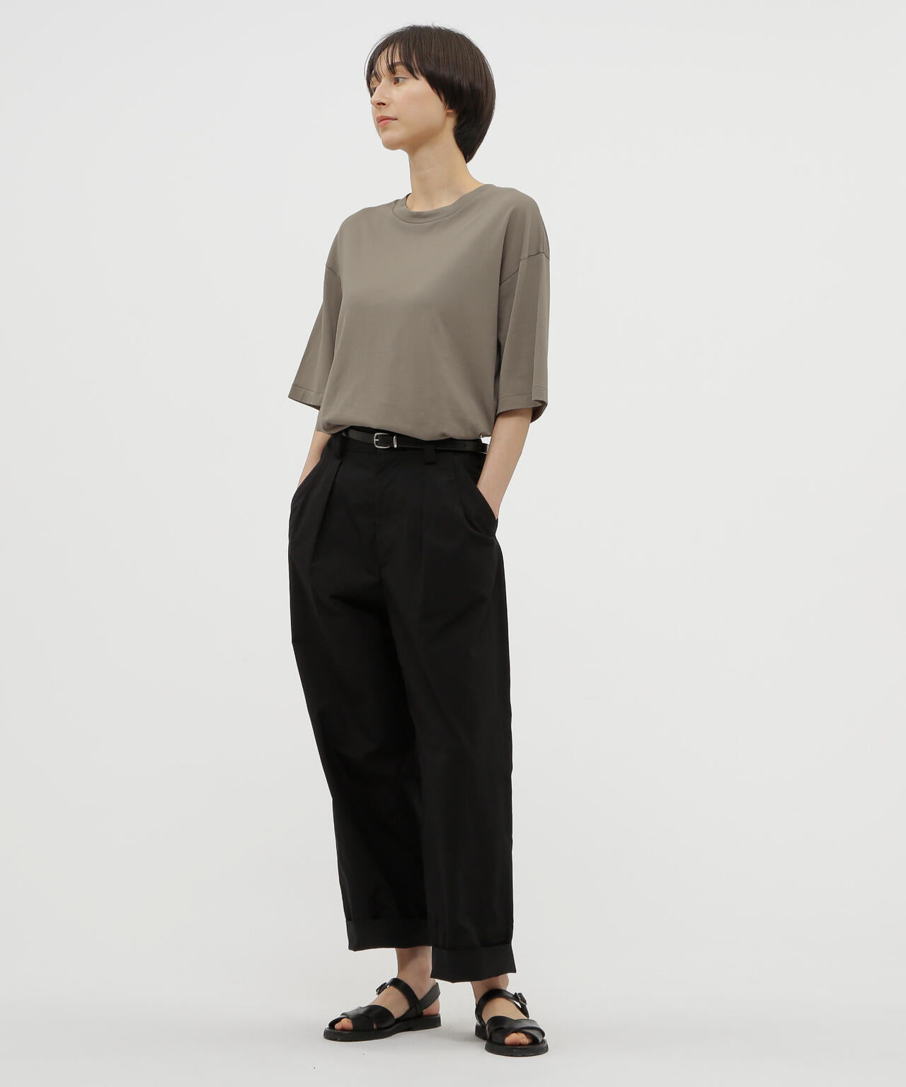 SHEER COTTON JERSEY TOP