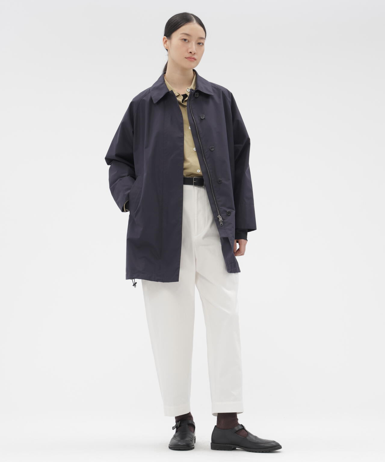 DENSE COTTON NYLON POPLIN COAT