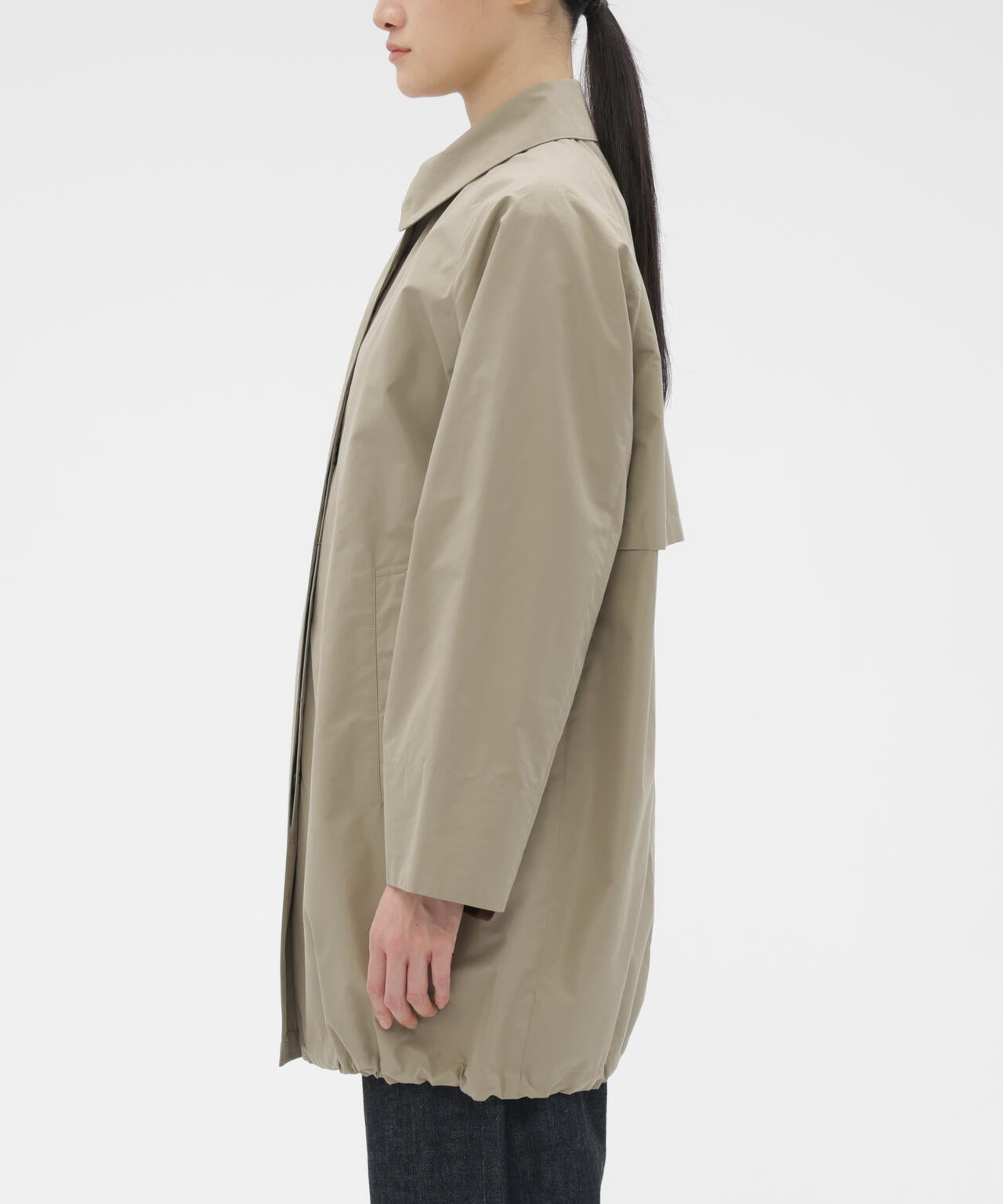DENSE COTTON NYLON POPLIN COAT