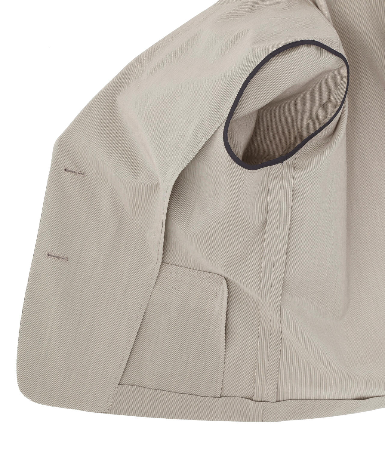 FINE STRIPE COTTON SILK JACKET