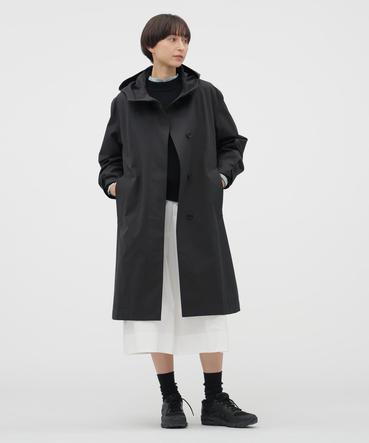 SOFT BRUSHED COTTON TWILL SKIRT