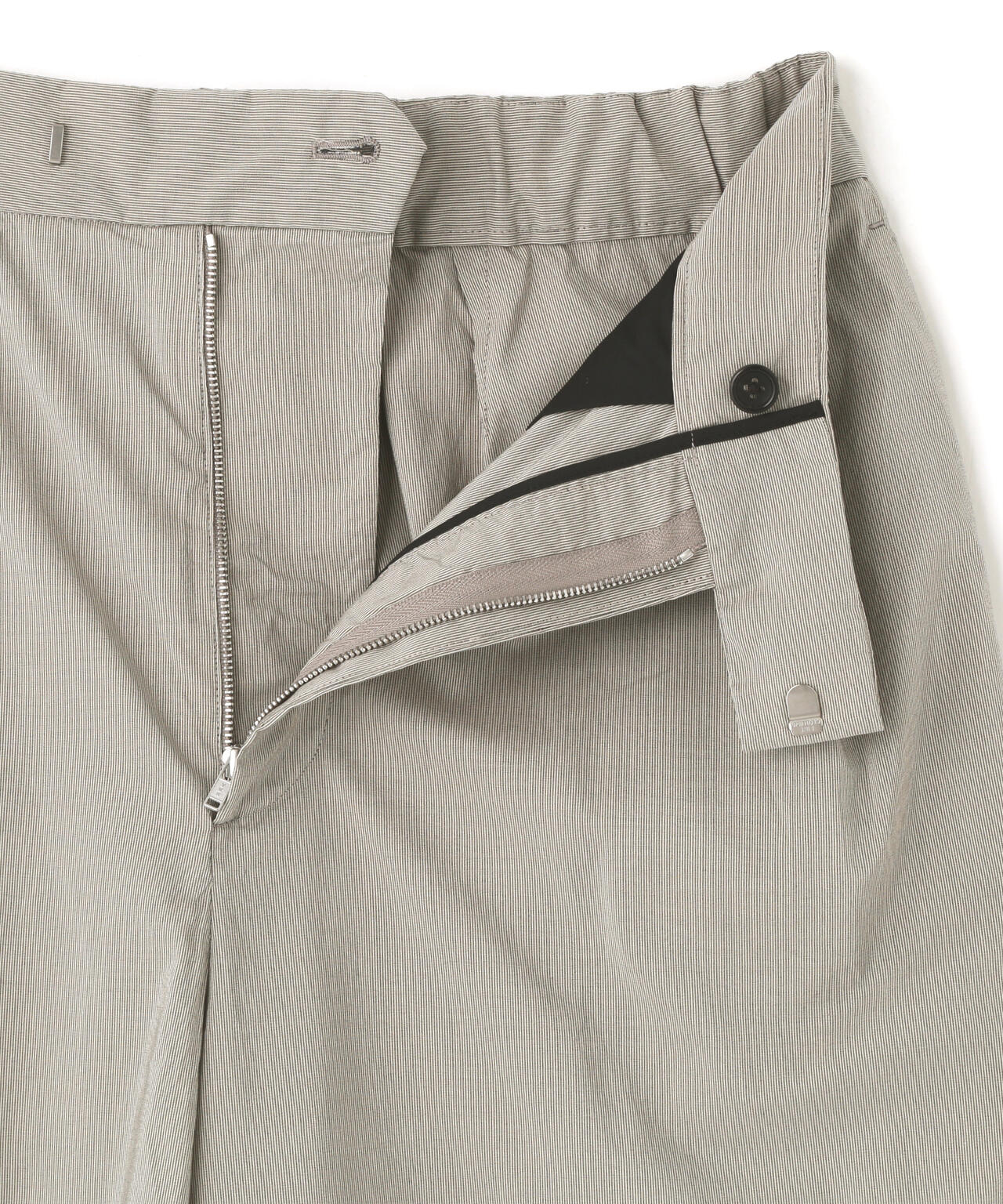 FINE STRIPE COTTON SILK TROUSERS
