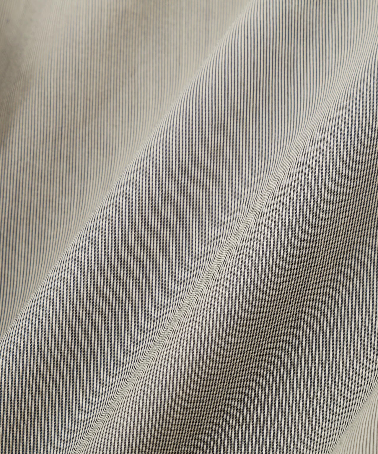 FINE STRIPE COTTON SILK TROUSERS