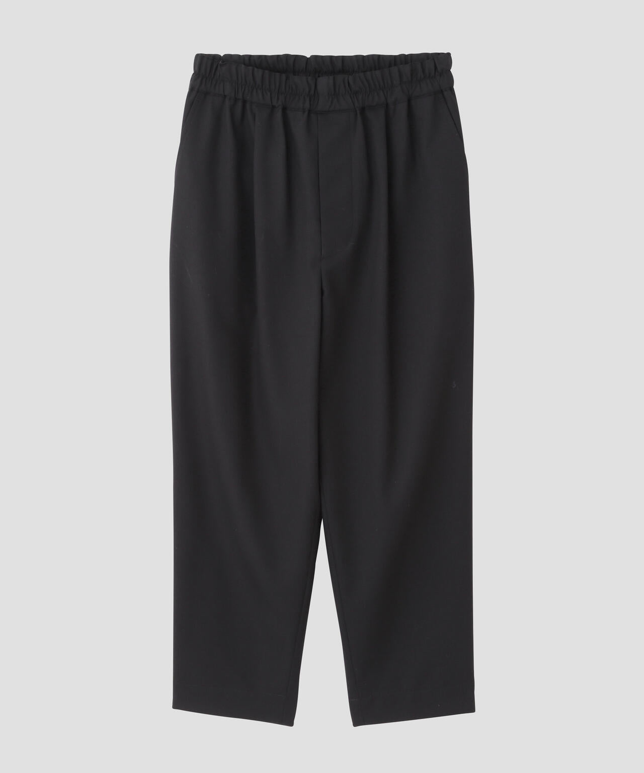 WORSTED WOOL POPLIN TROUSERS