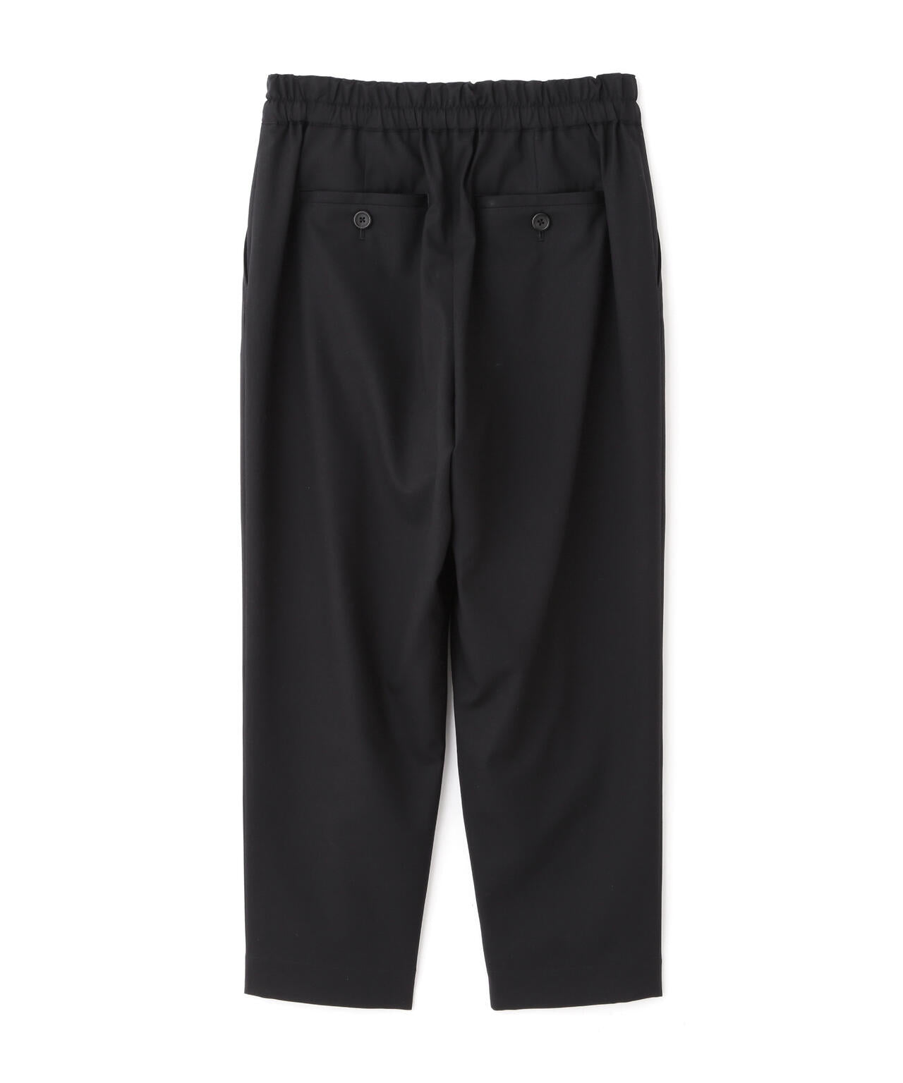 WORSTED WOOL POPLIN TROUSERS