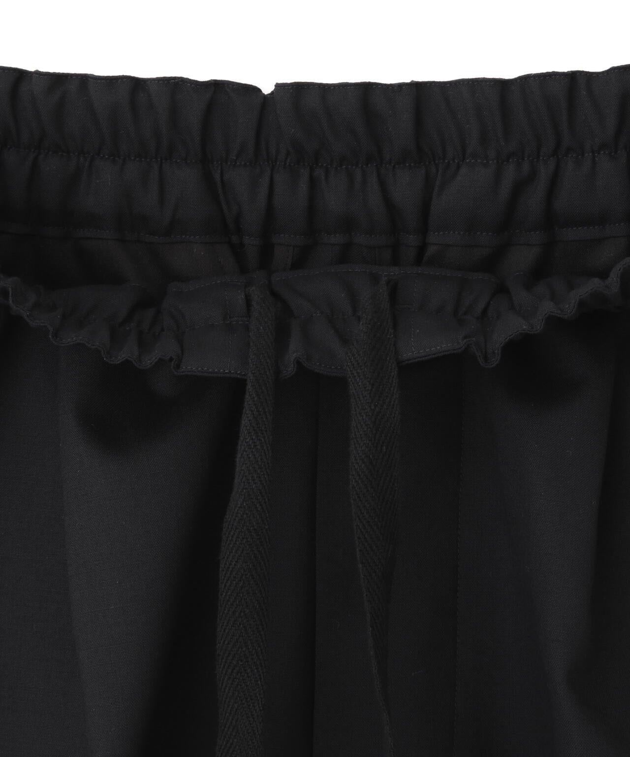 WORSTED WOOL POPLIN TROUSERS