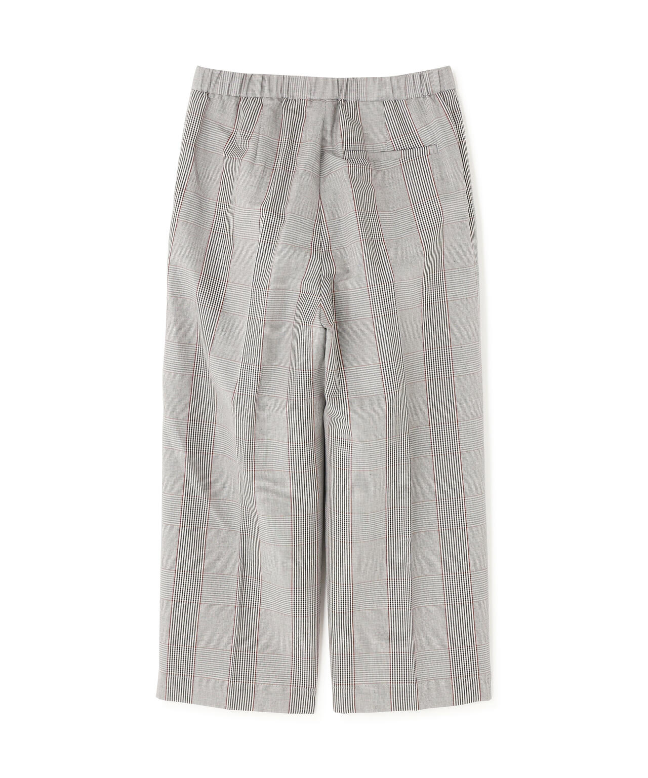 PRINCE OF WALES CHECK COTTON LINEN TROUSERS