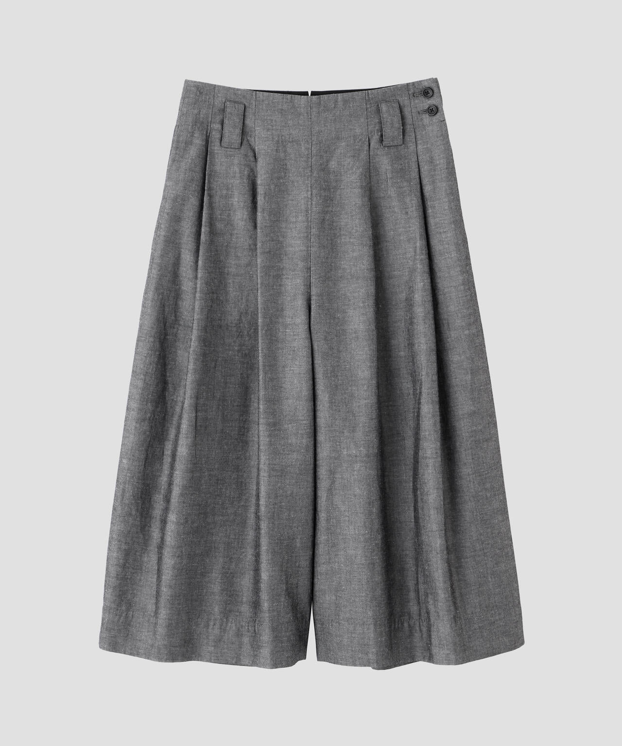 COTTON RAMIE CHAMBRAY TROUSERS